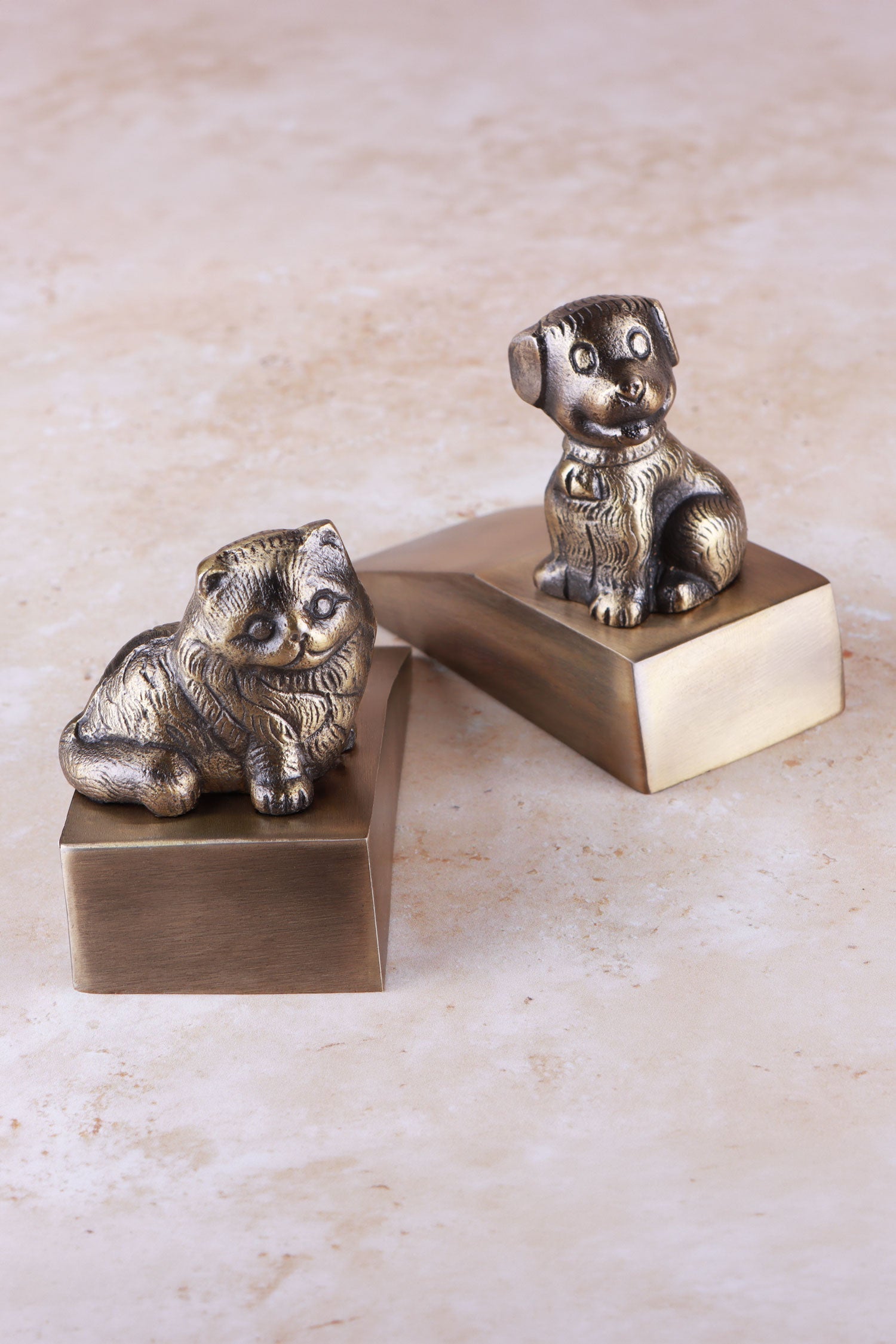 Companion door stoppers holding an interior door