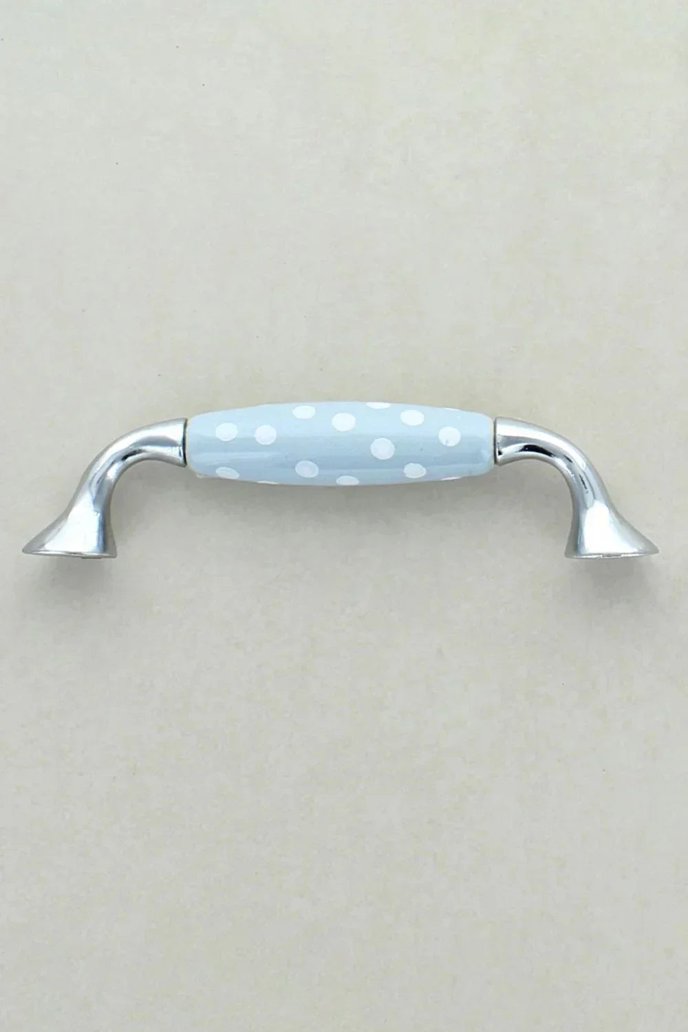 White Polka On Grey