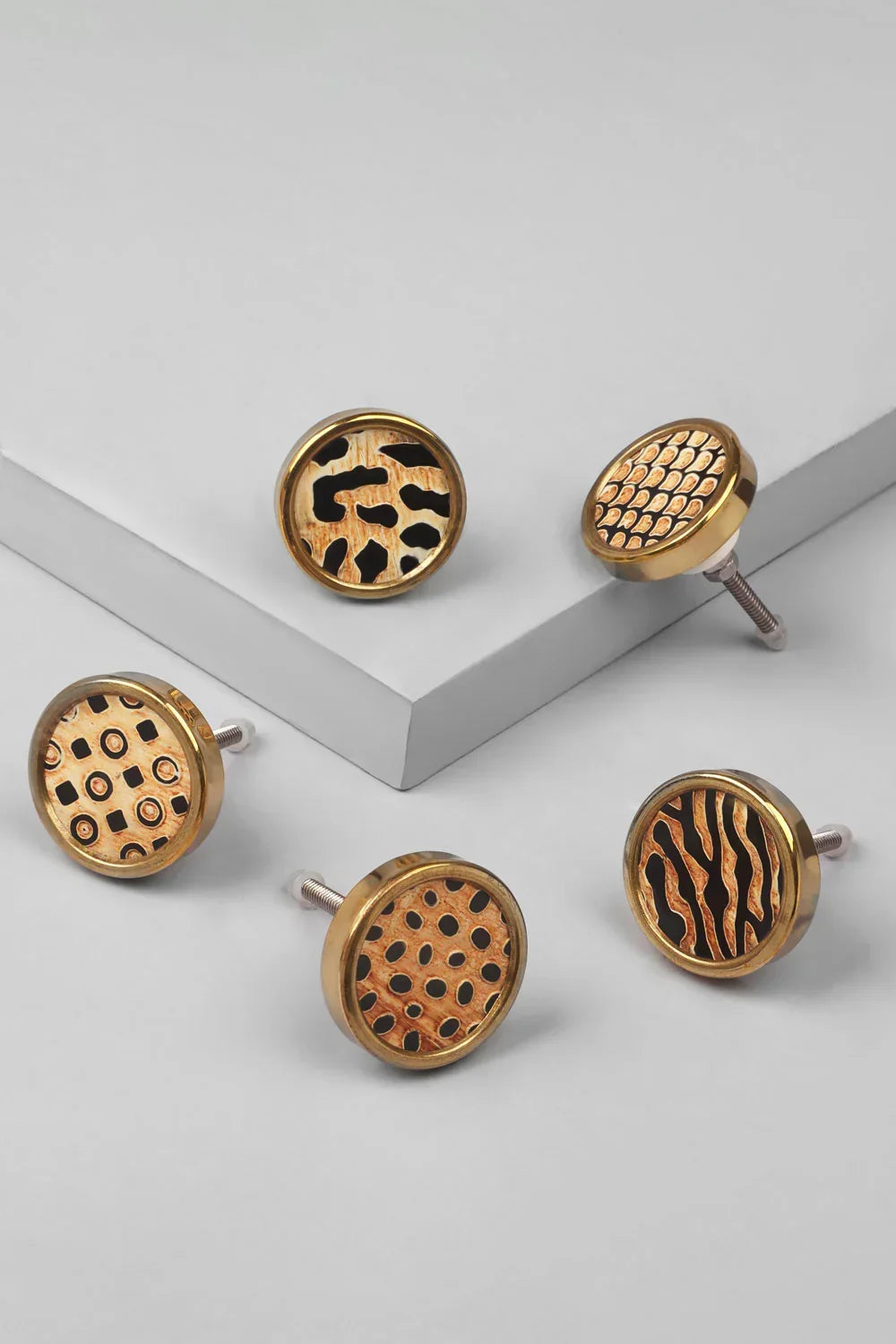 Wild Luxe Animal Print Brass Cabinet Knob Collection — G Decor