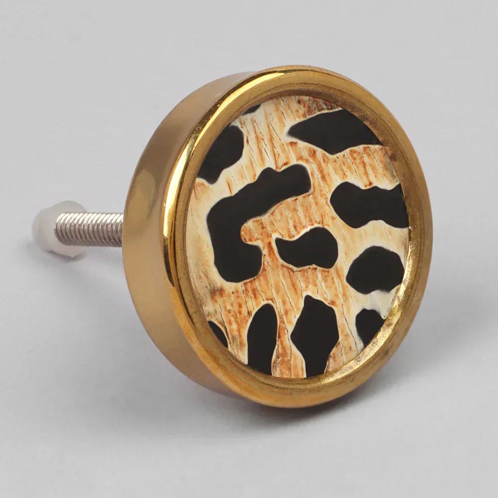Wild Luxe Brass Knobs Animal Print Collection