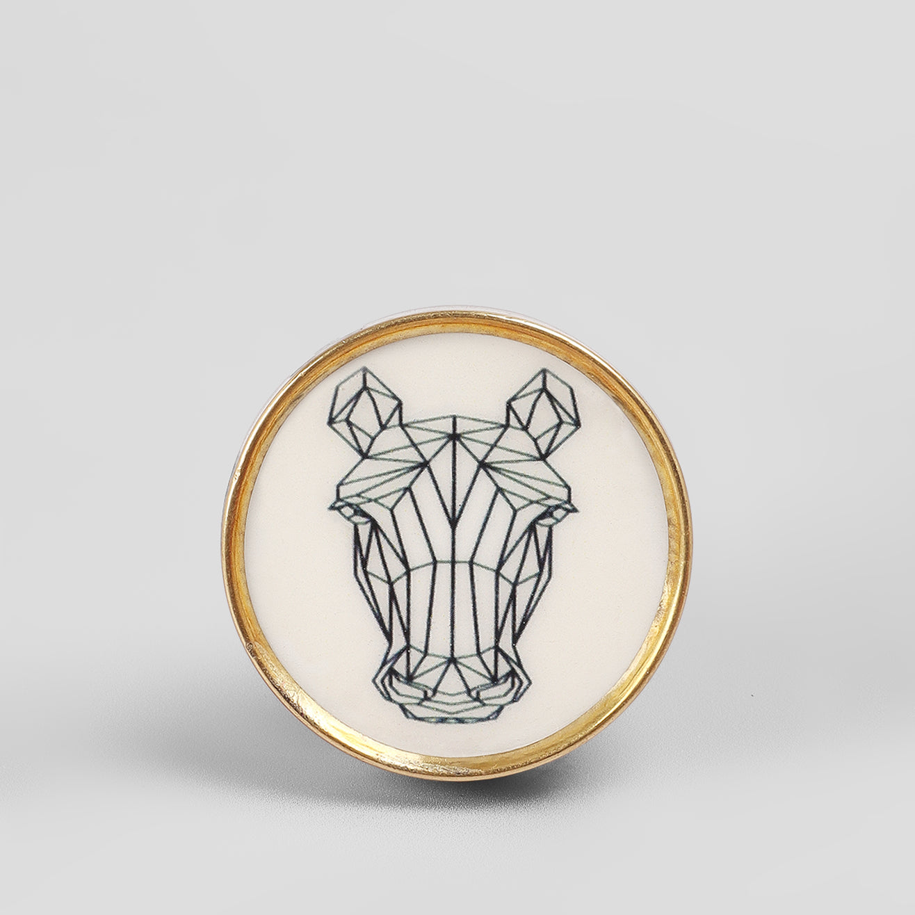 Wild Animal Brass Door Knob Decorative Cupboard & Drawer Handle