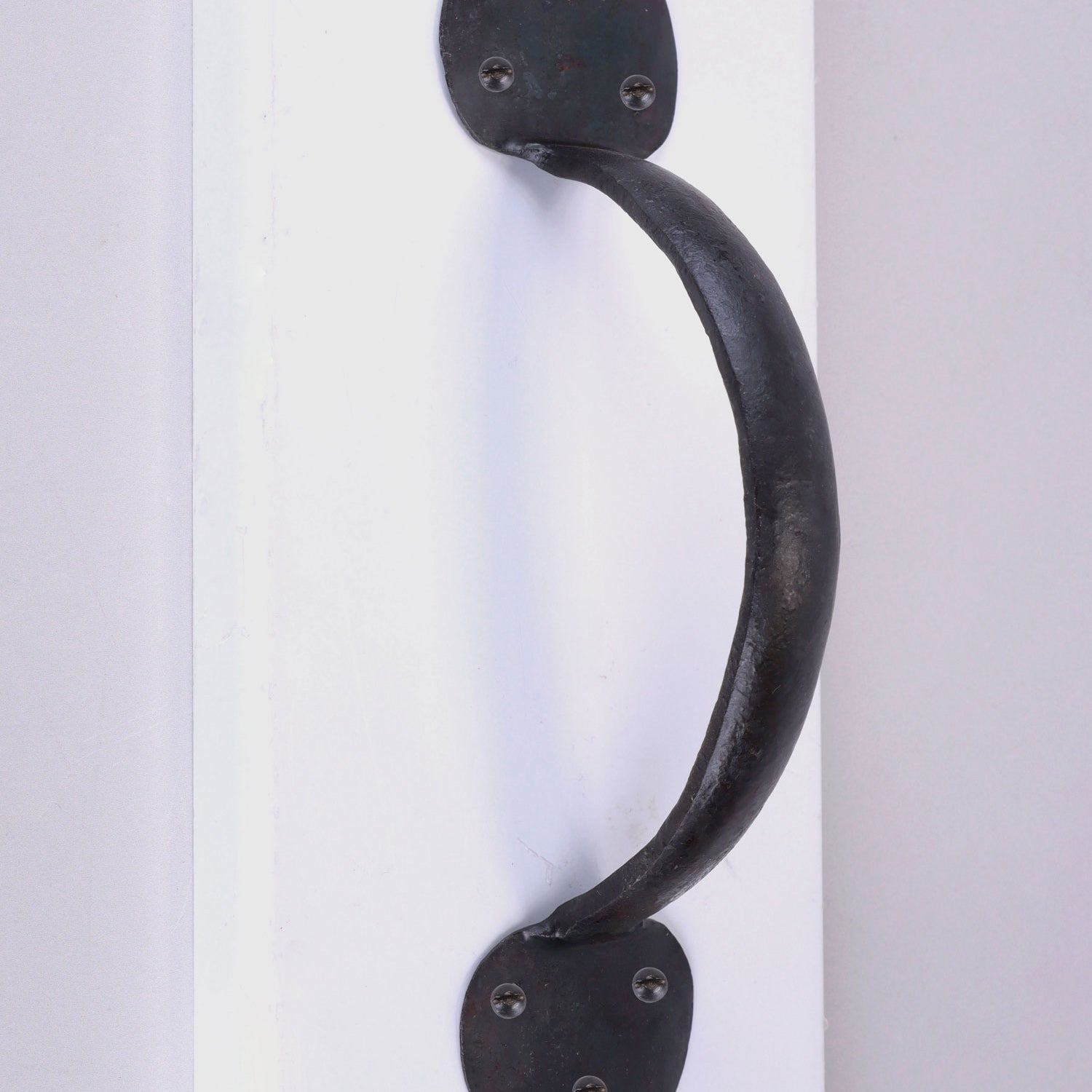 4", 6" or 8" Hand Forged Coinbase Iron Pull Handle Beeswax Finish