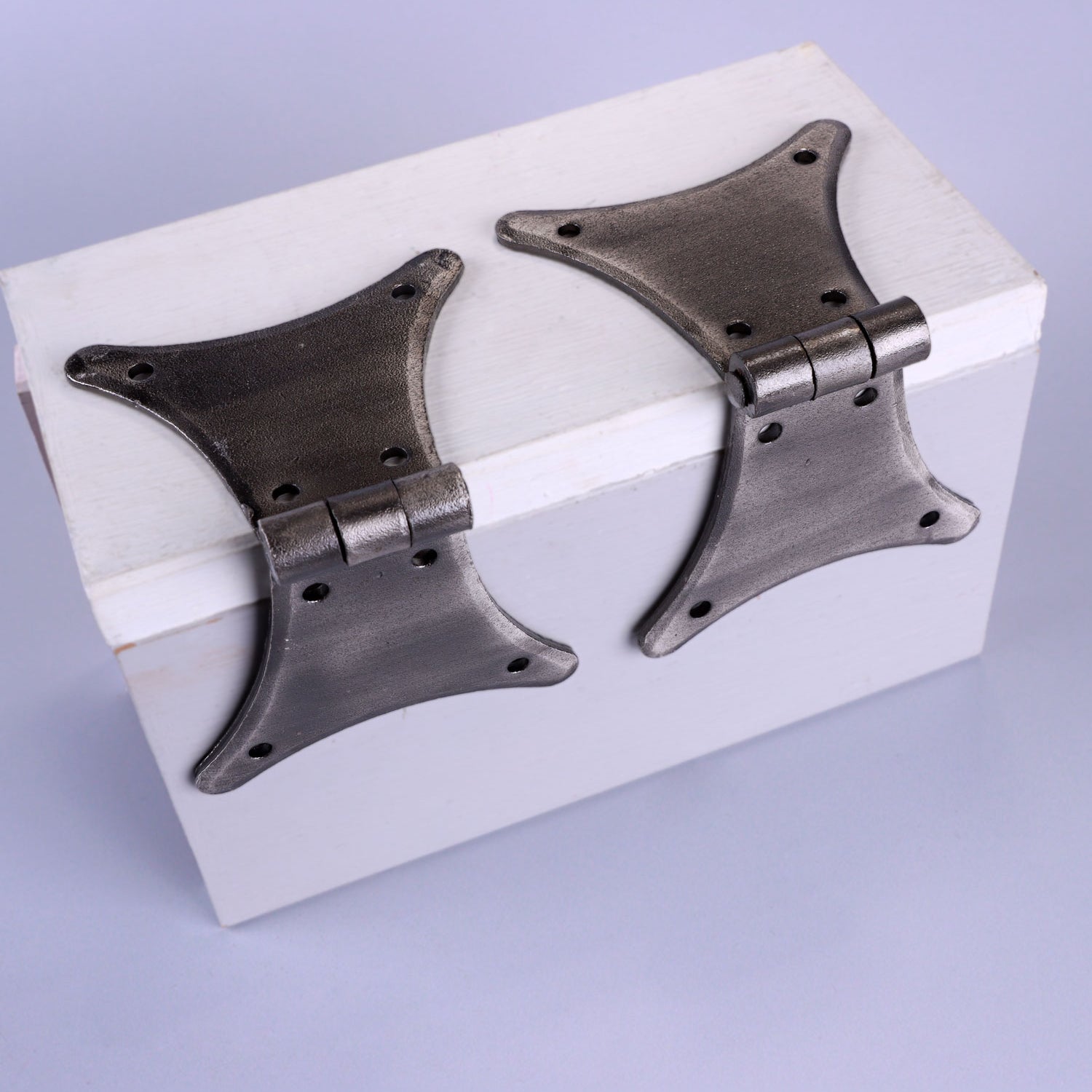 Set of 2 Pewter Butterfly Hinges Decorative Hinges for Cabinets, Cupboards & Chests