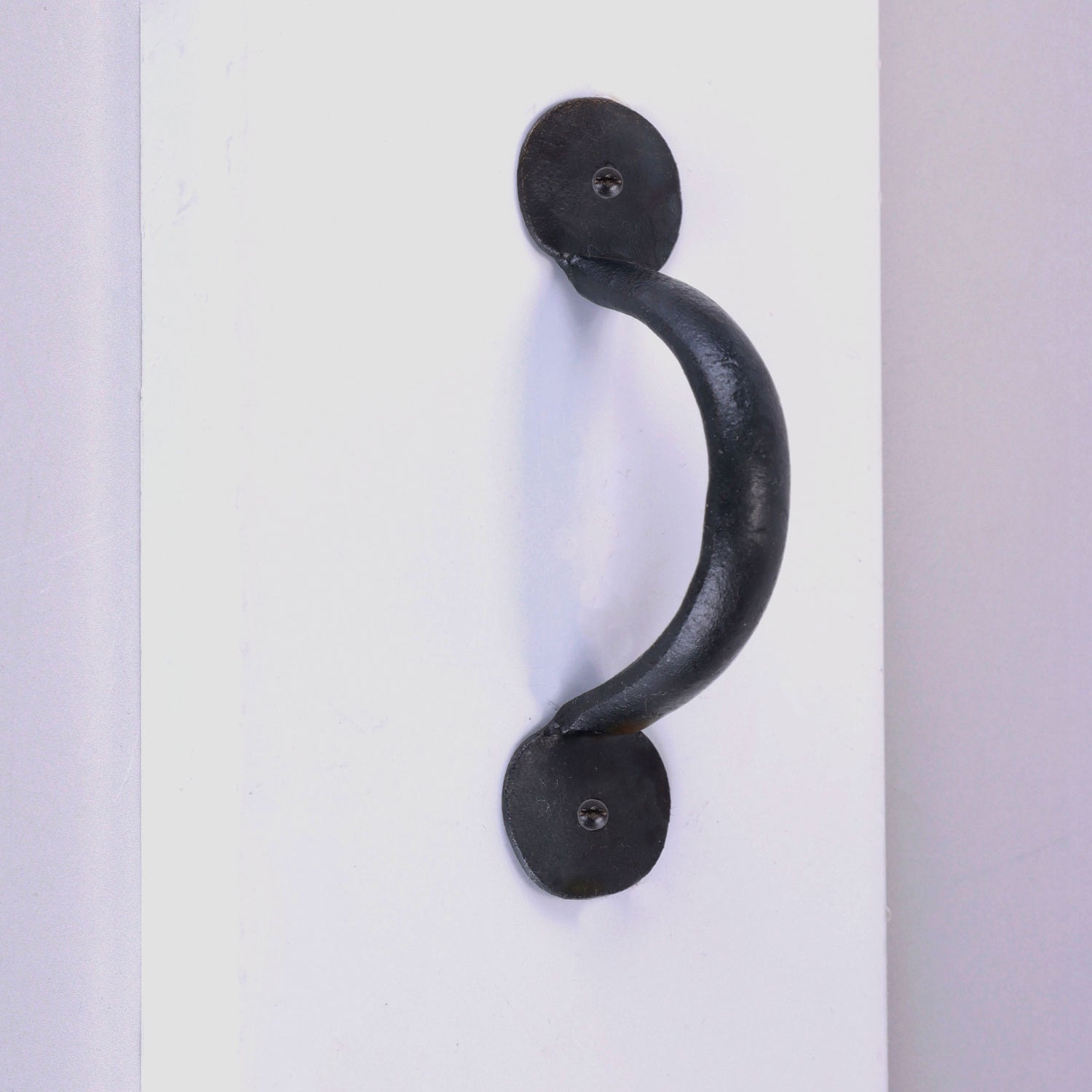 4", 6" or 8" Hand Forged Coinbase Iron Pull Handle Beeswax Finish