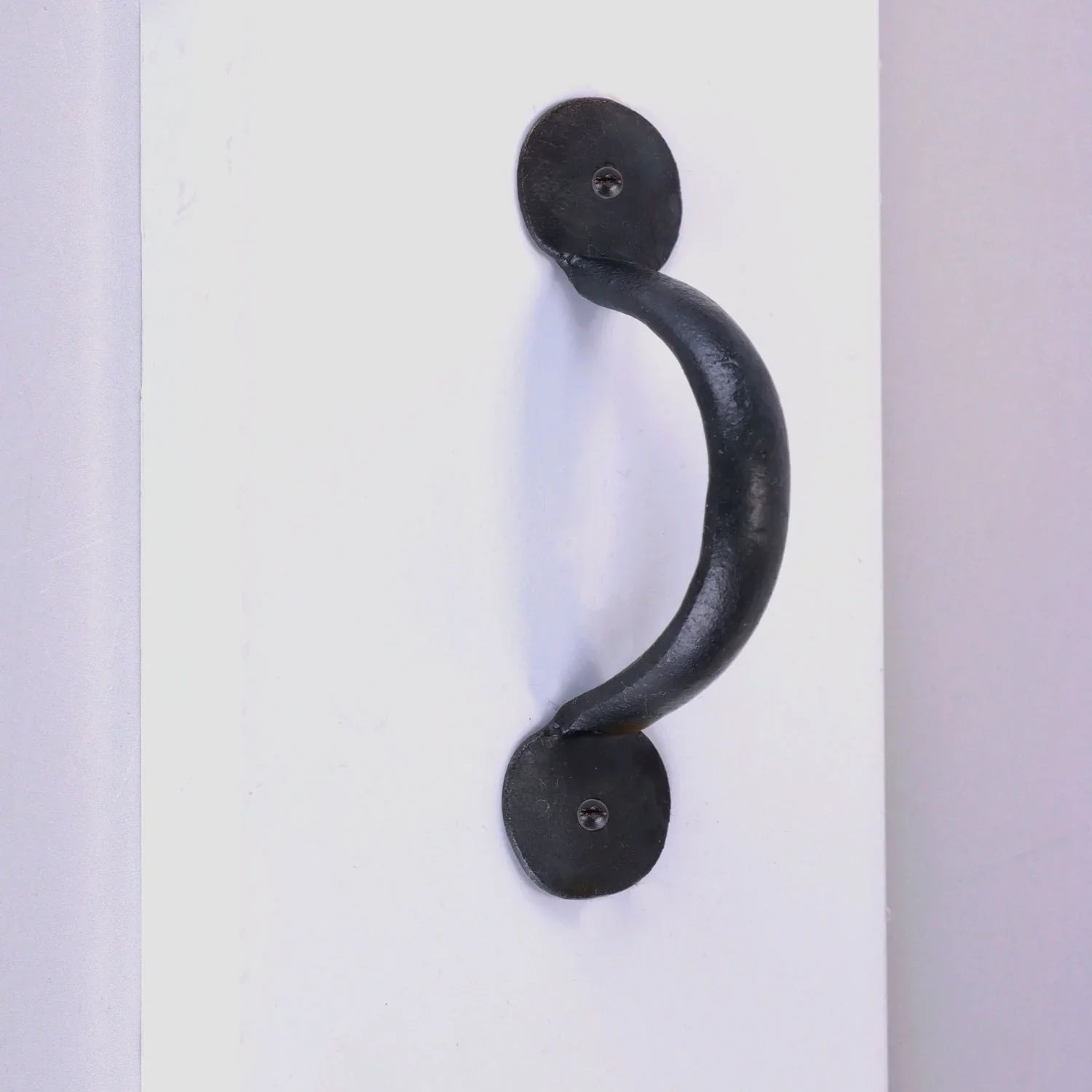 4", 6" or 8" Hand Forged Coinbase Iron Pull Handle Beeswax Finish