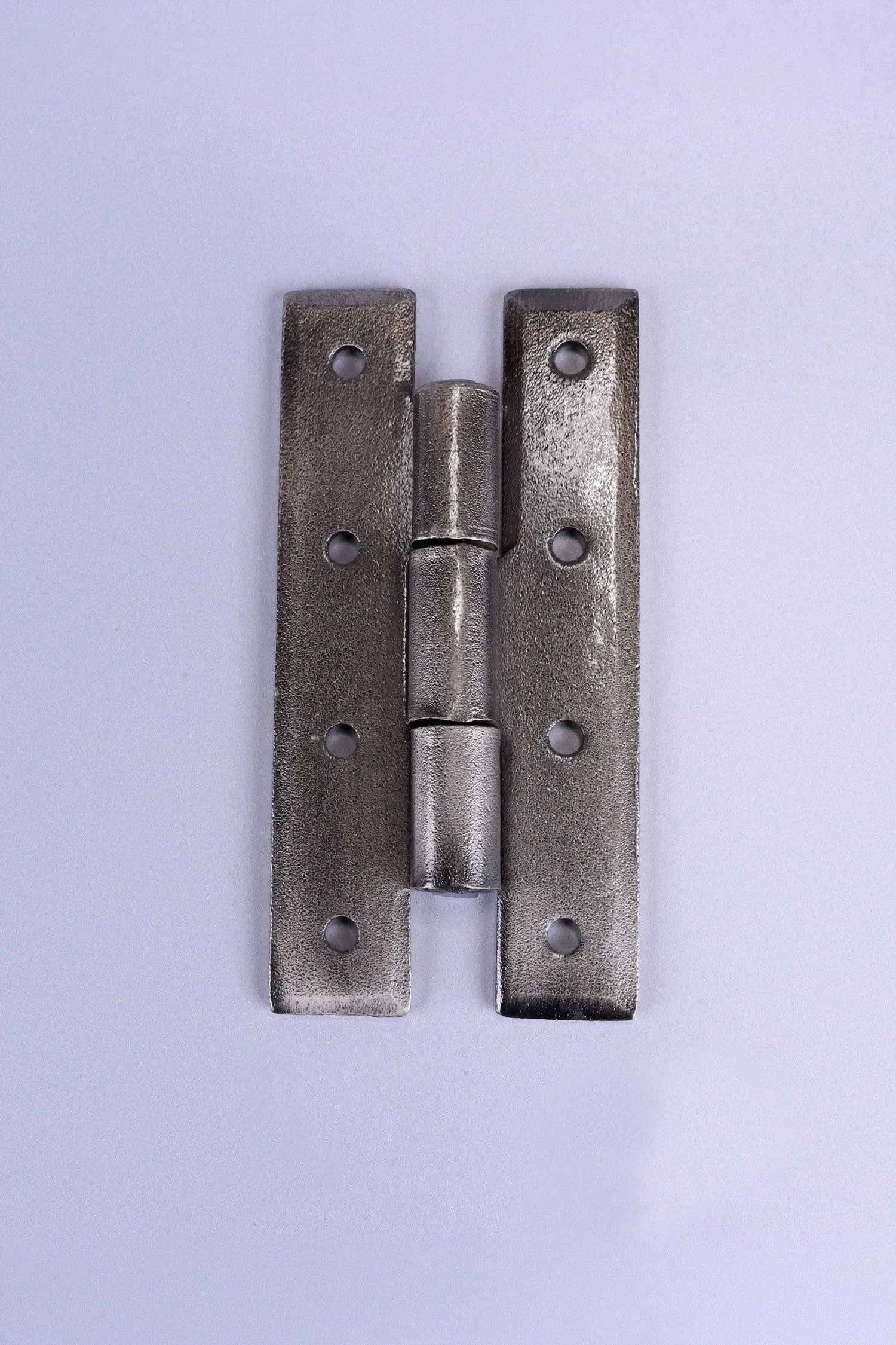 Pair of Hand-Forged Iron H Hinges, Pewter — lifestyle view, G Decor