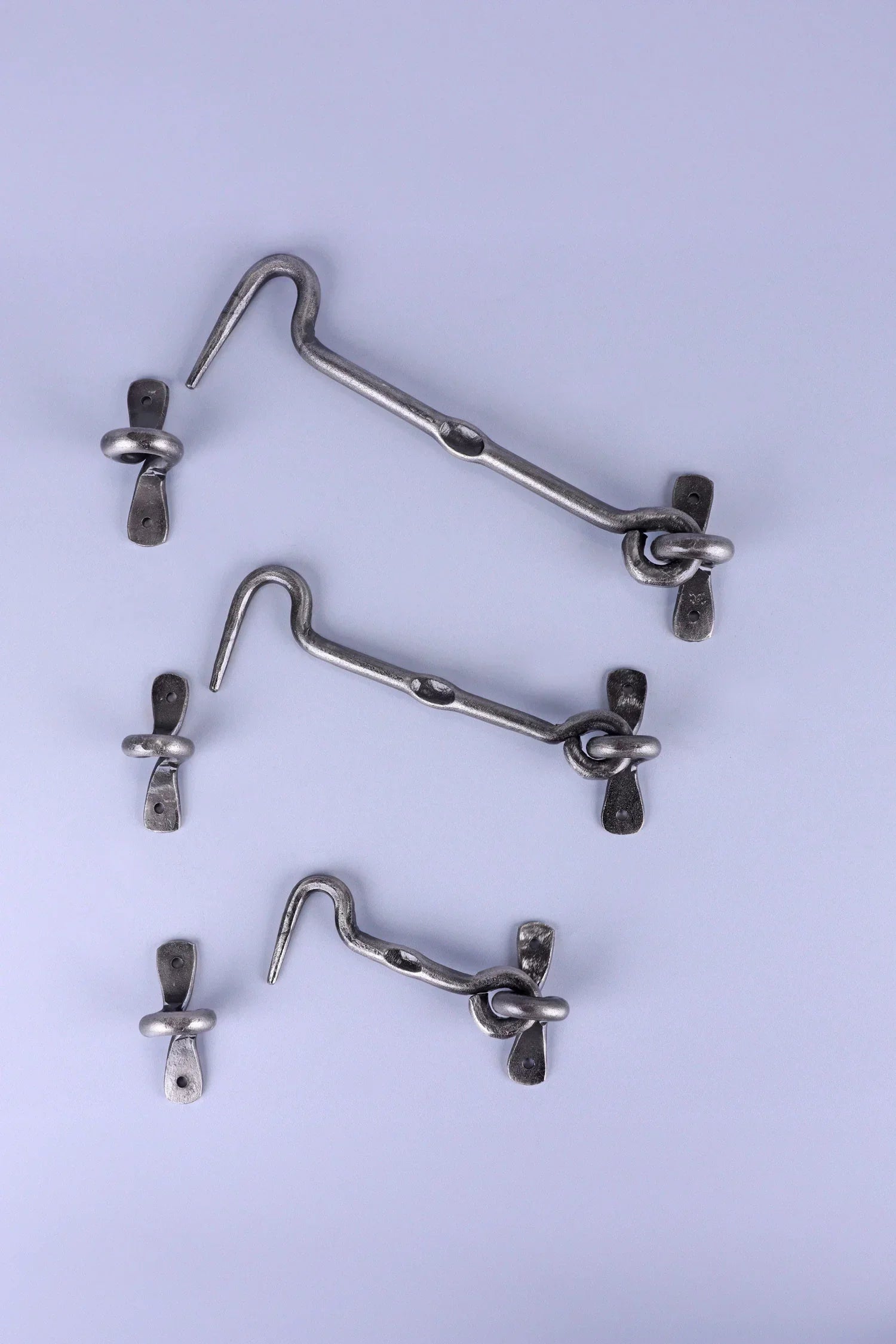 Hand-Forged Hook and Eye Cabin Fastener, Pewter — alternate view, G Decor