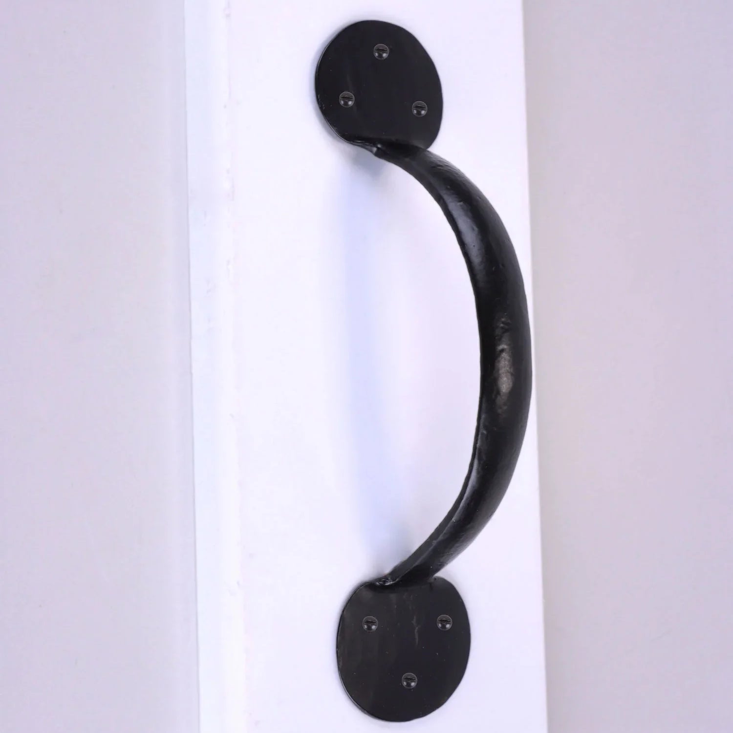 4", 6" or 8" Hand Forged Coinbase Iron Pull Handle Traditional Black Finish