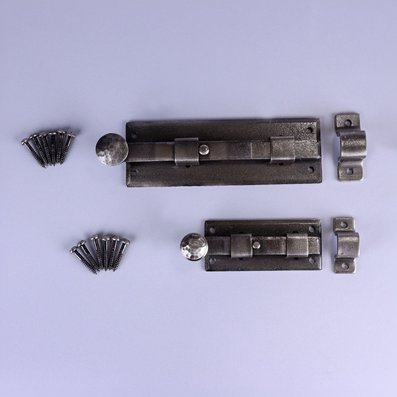 Hammered Pewter Door Bolt Traditional Sliding Barrel Latch