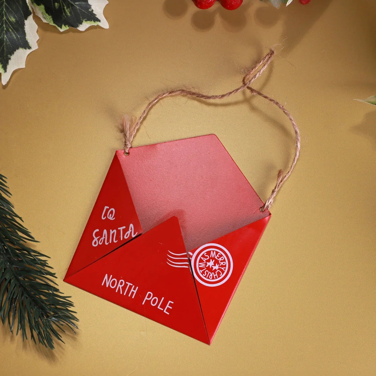 Magical Santa Letter Envelope Christmas Tree Hanging Decoration for Secret Notes, Gift Cards & Christmas Morning Surprises