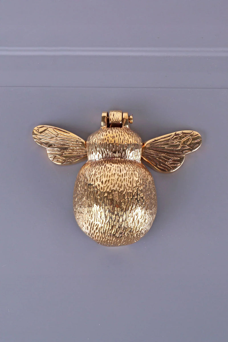 Heurtoir Abeille en Laiton Poli