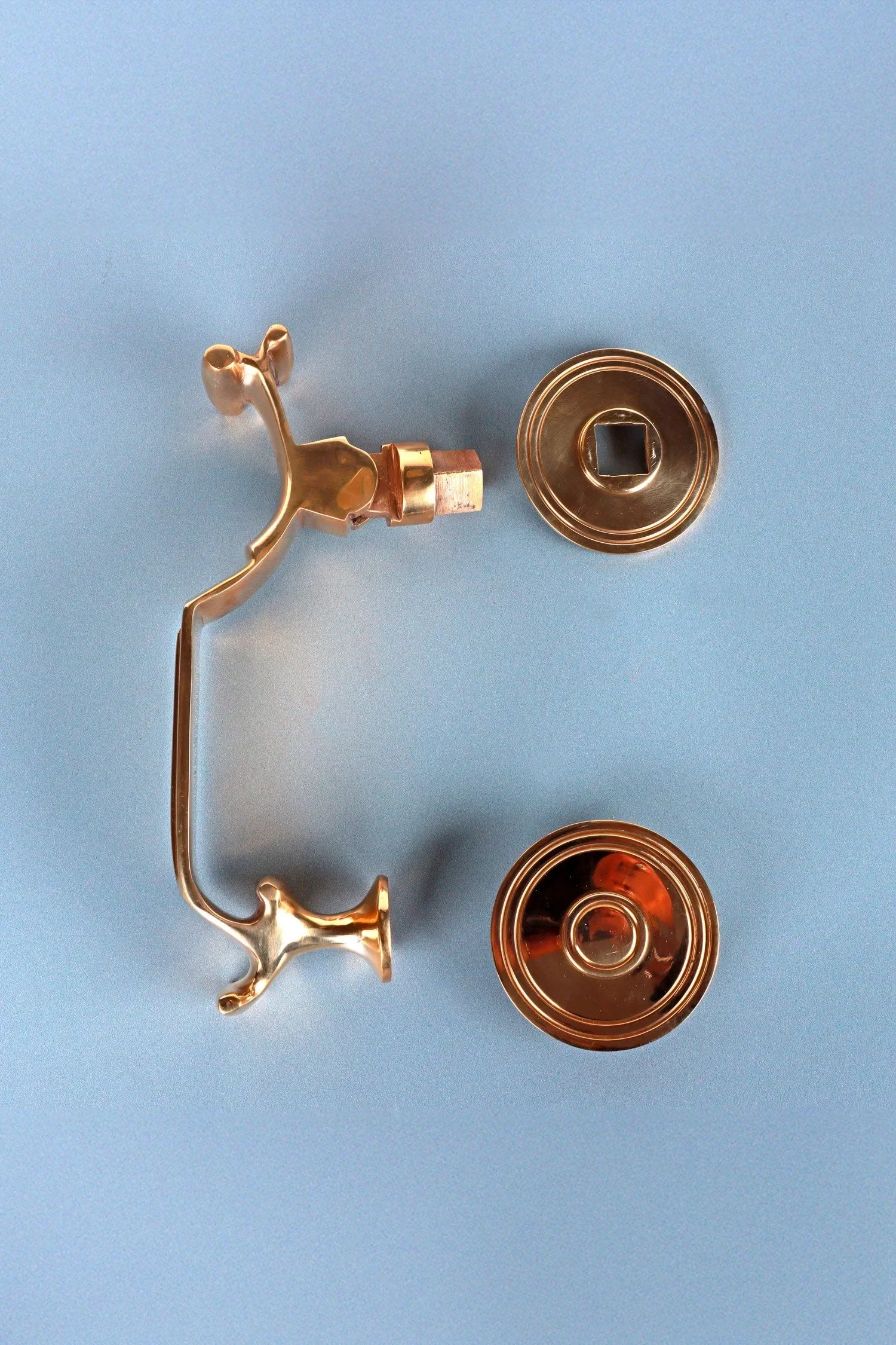 Windsor Polished Brass Door Knocker — lifestyle view, G Decor
