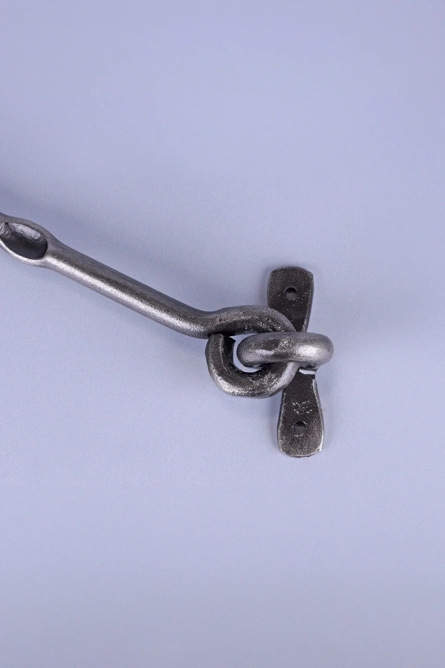 Hand-Forged Hook and Eye Cabin Fastener, Pewter — view 8, G Decor