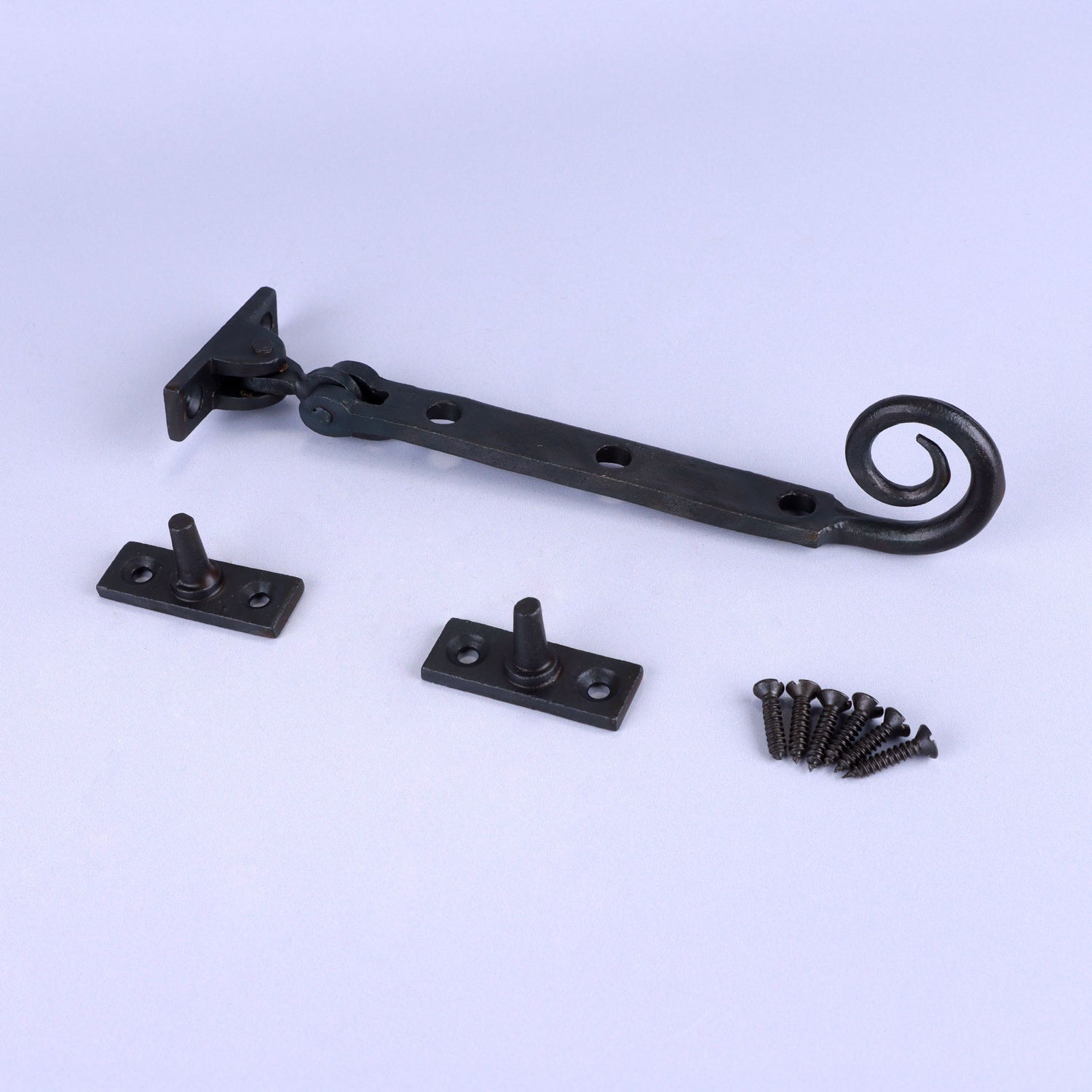 Hand Forged Monkey Tail Window Stay Beeswax Finish Adjustable Casement Stay