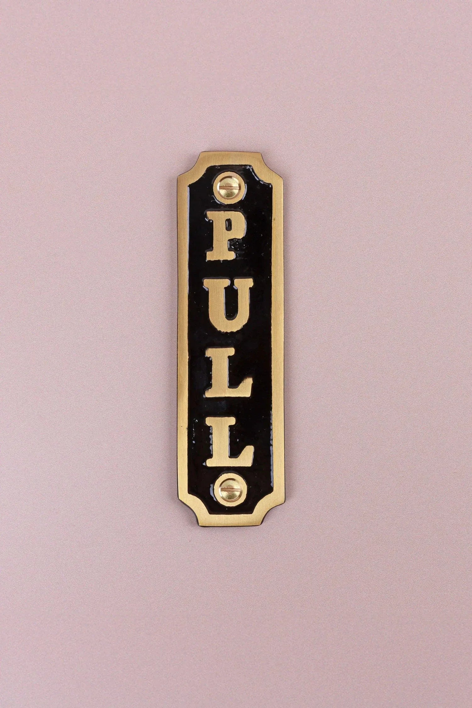 British Pub Black and Brass Raised-Letter Door Sign — view 6, G Decor