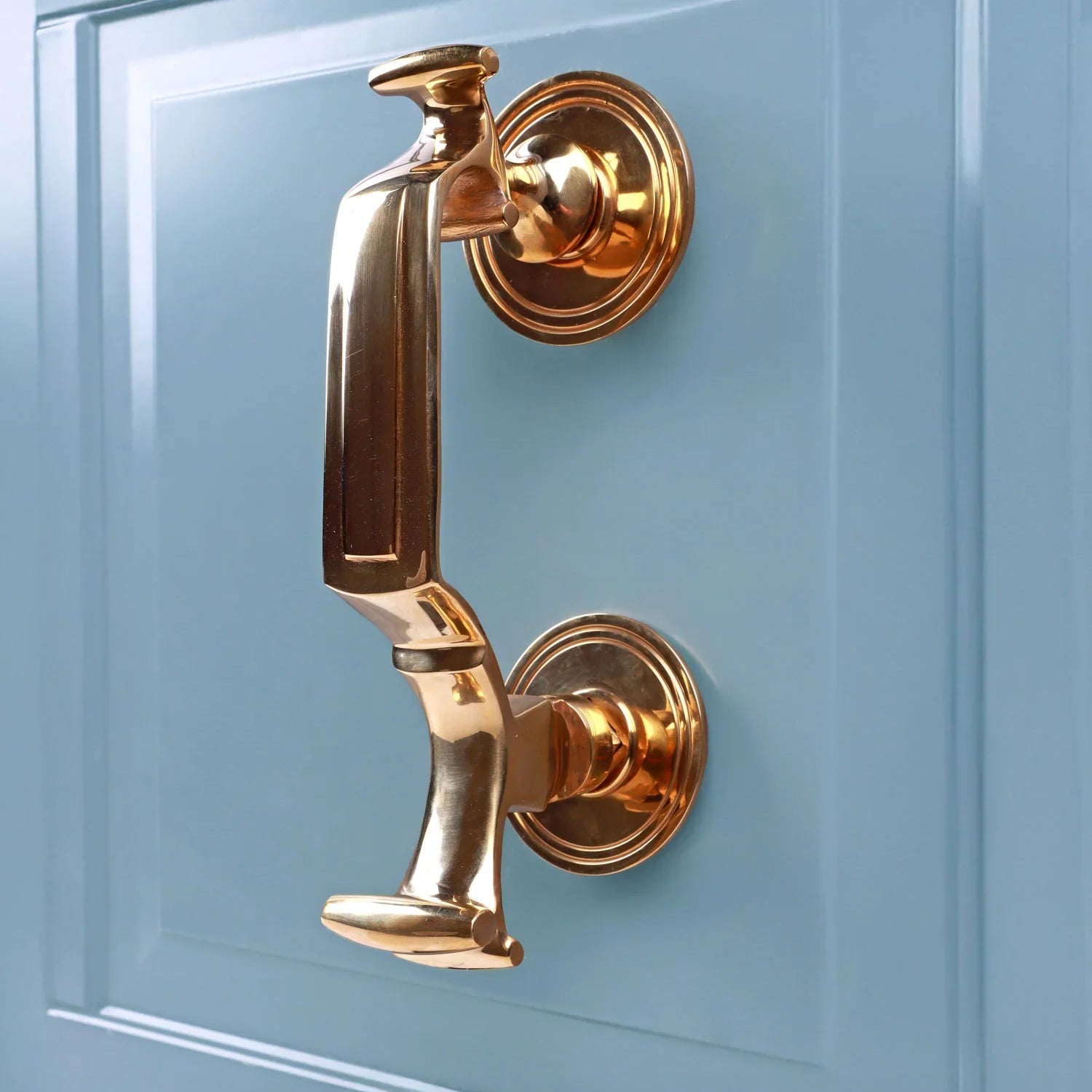 The Windsor Polished Brass Door Knocker Elegant Front Door Hardware Fitting