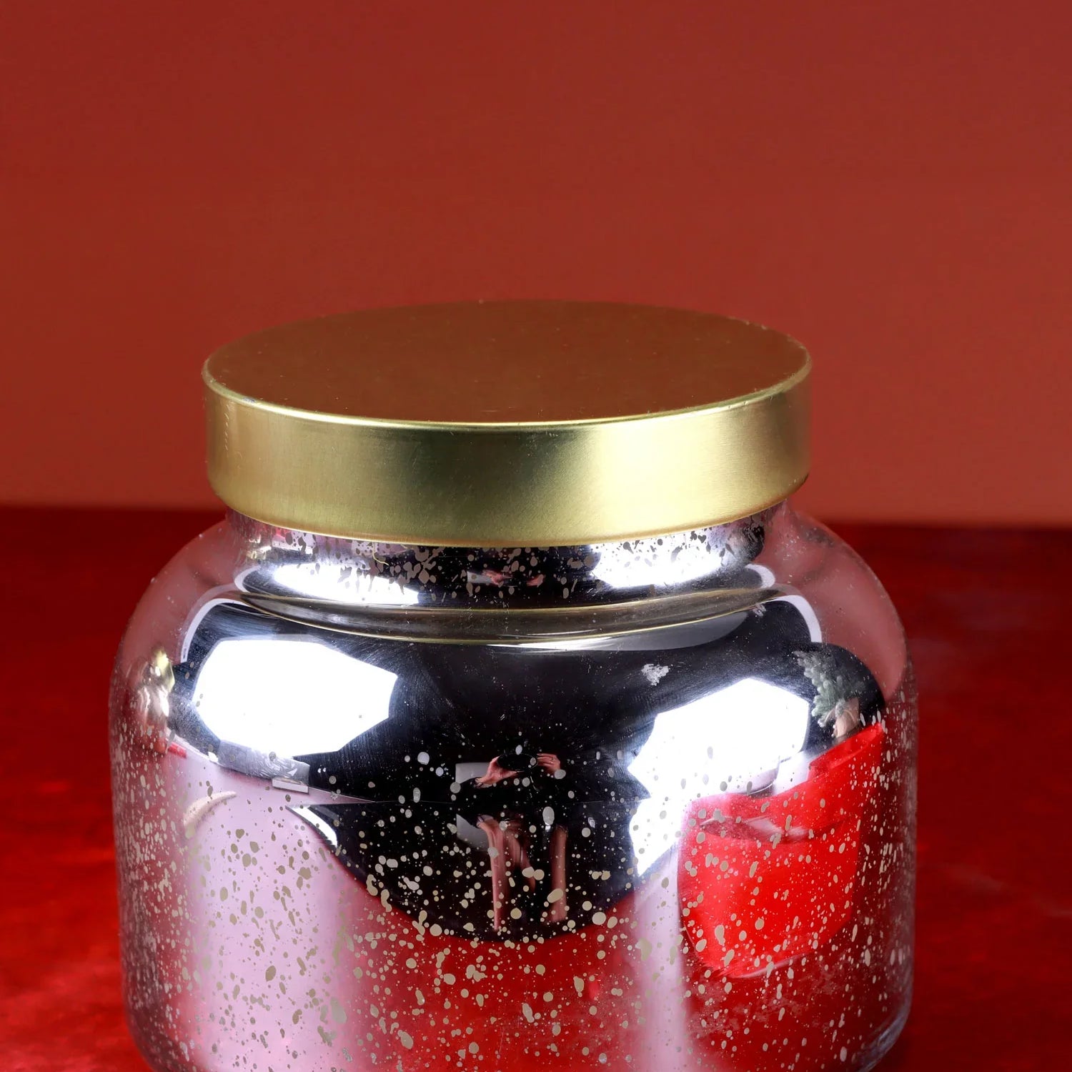 Large Aurielle Grande Linen Fragrance Hand-Poured Soy Wax Jar Candle Mercury In Silver or Rose Gold Finish