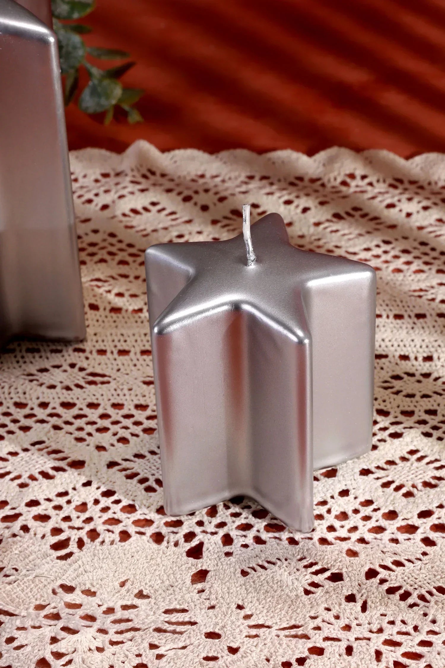 Twinkle Star Silver Decorative Centrepiece Candle — view 5, G Decor