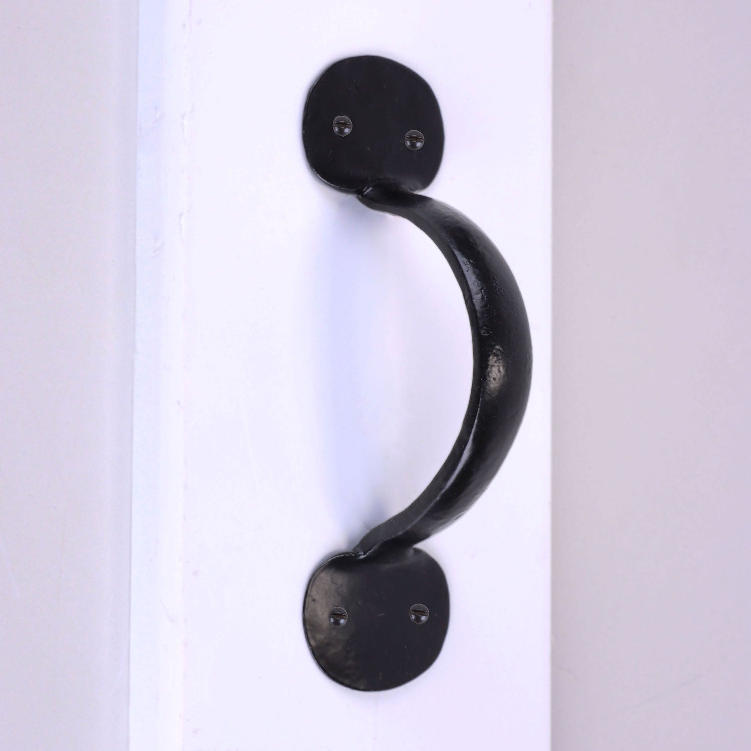 4", 6" or 8" Hand Forged Coinbase Iron Pull Handle Traditional Black Finish