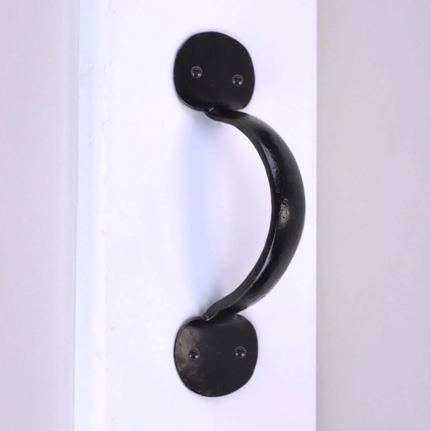 4", 6" or 8" Hand Forged Coinbase Iron Pull Handle Traditional Black Finish