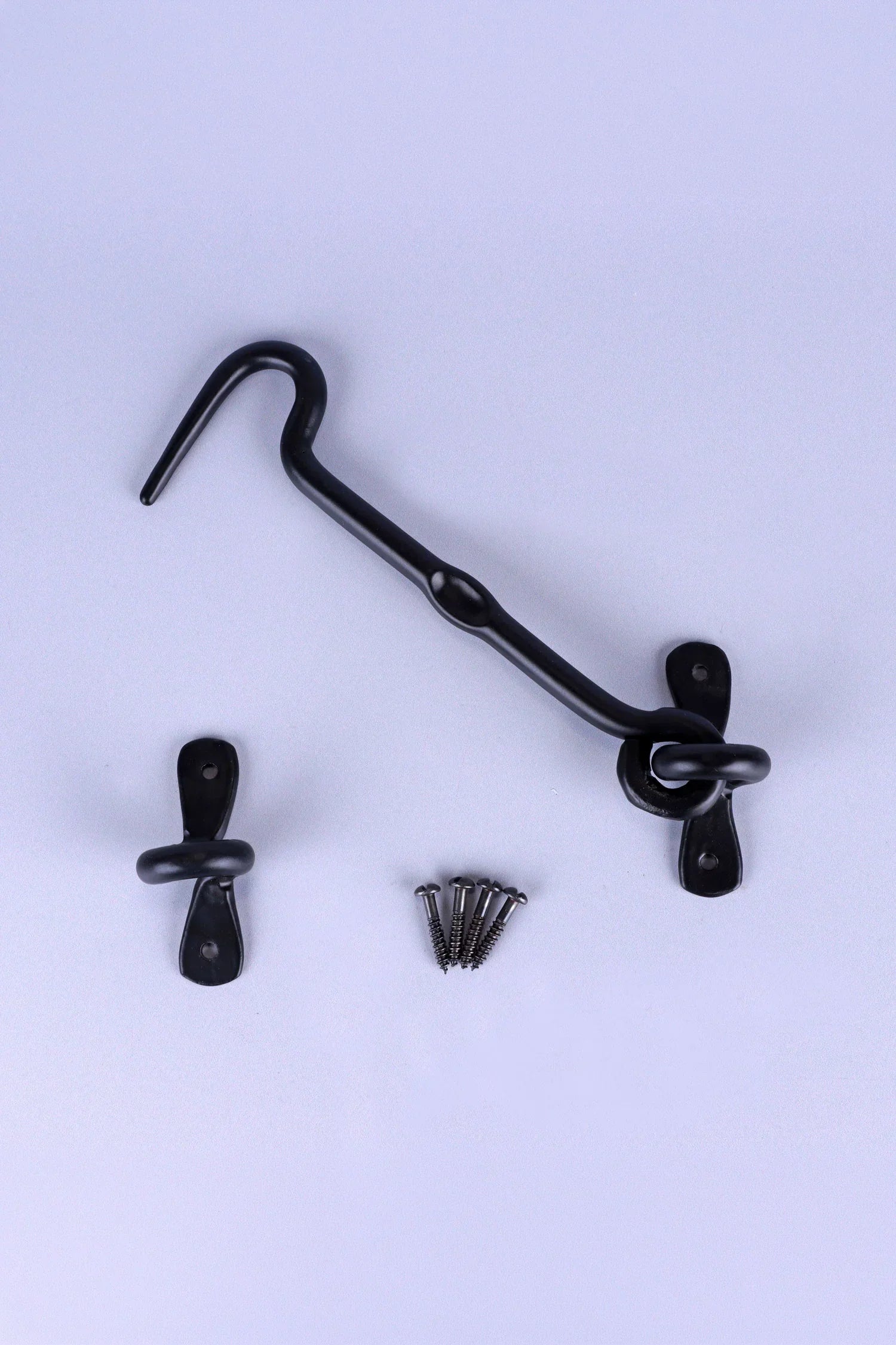Hand-Forged Hook and Eye Cabin Fastener, Black — view 5, G Decor