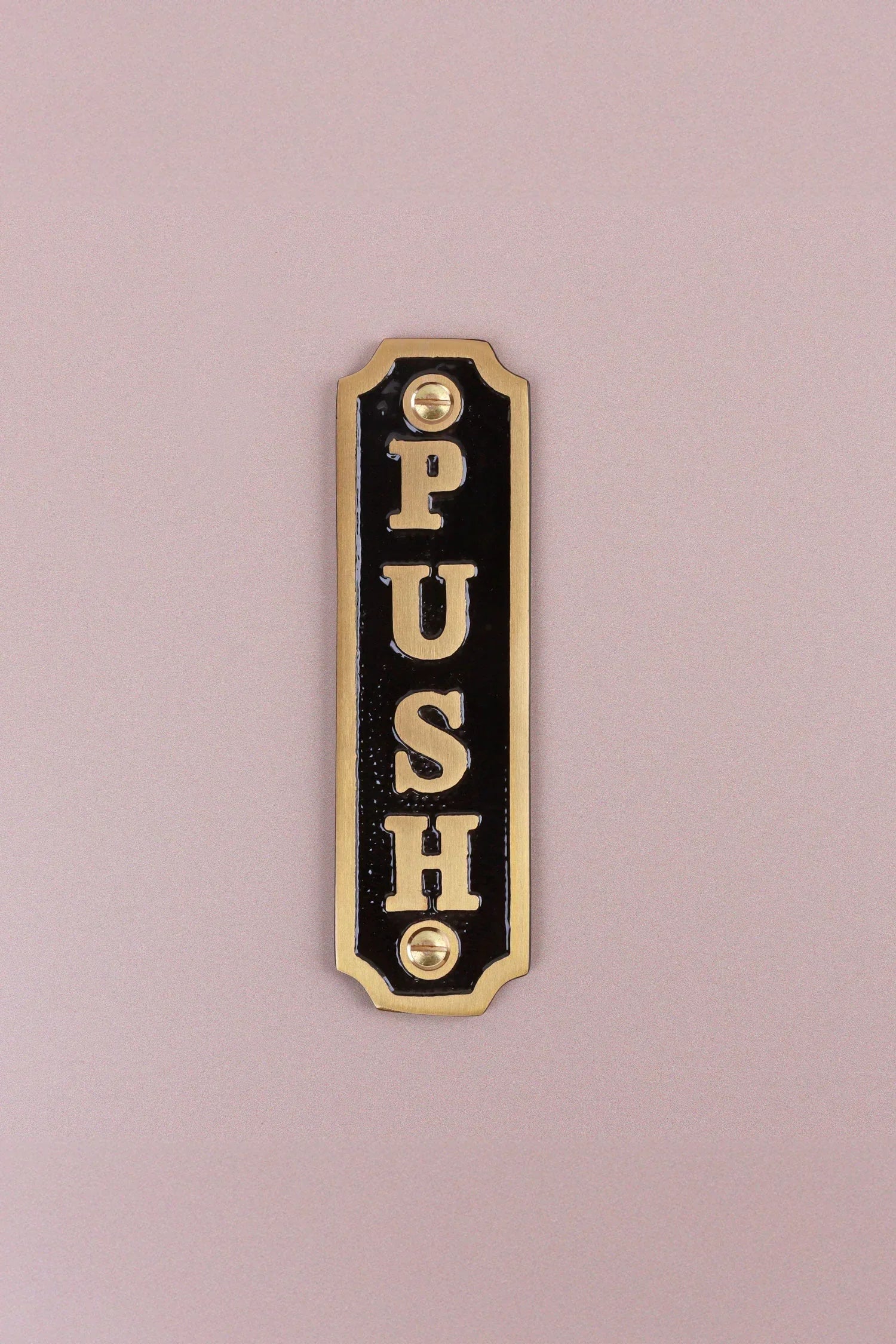 British Pub Black and Brass Raised-Letter Door Sign — view 5, G Decor