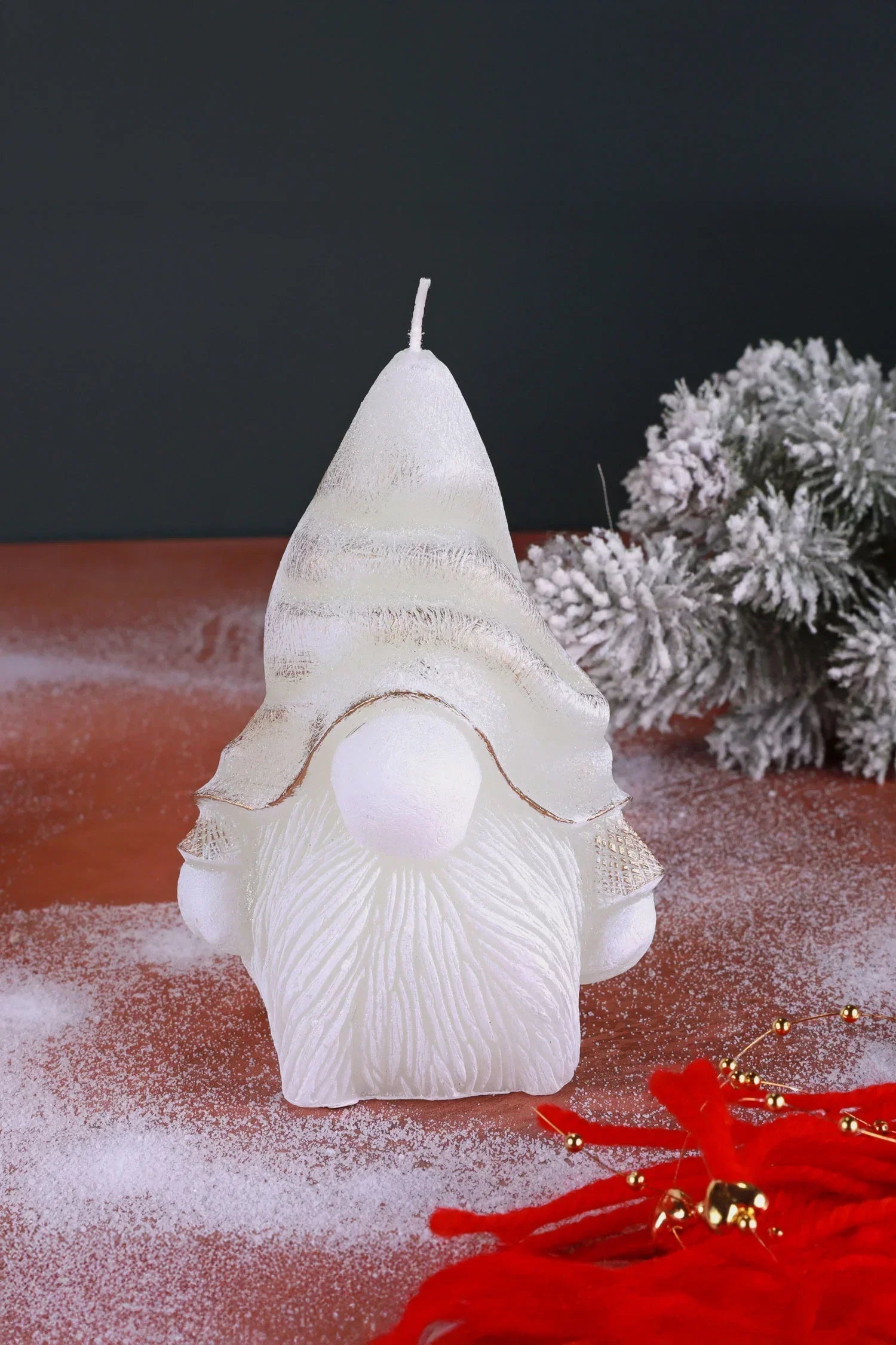 Norwegian Gnome Hand-Finished Sculptural Candle — lifestyle view, G Decor