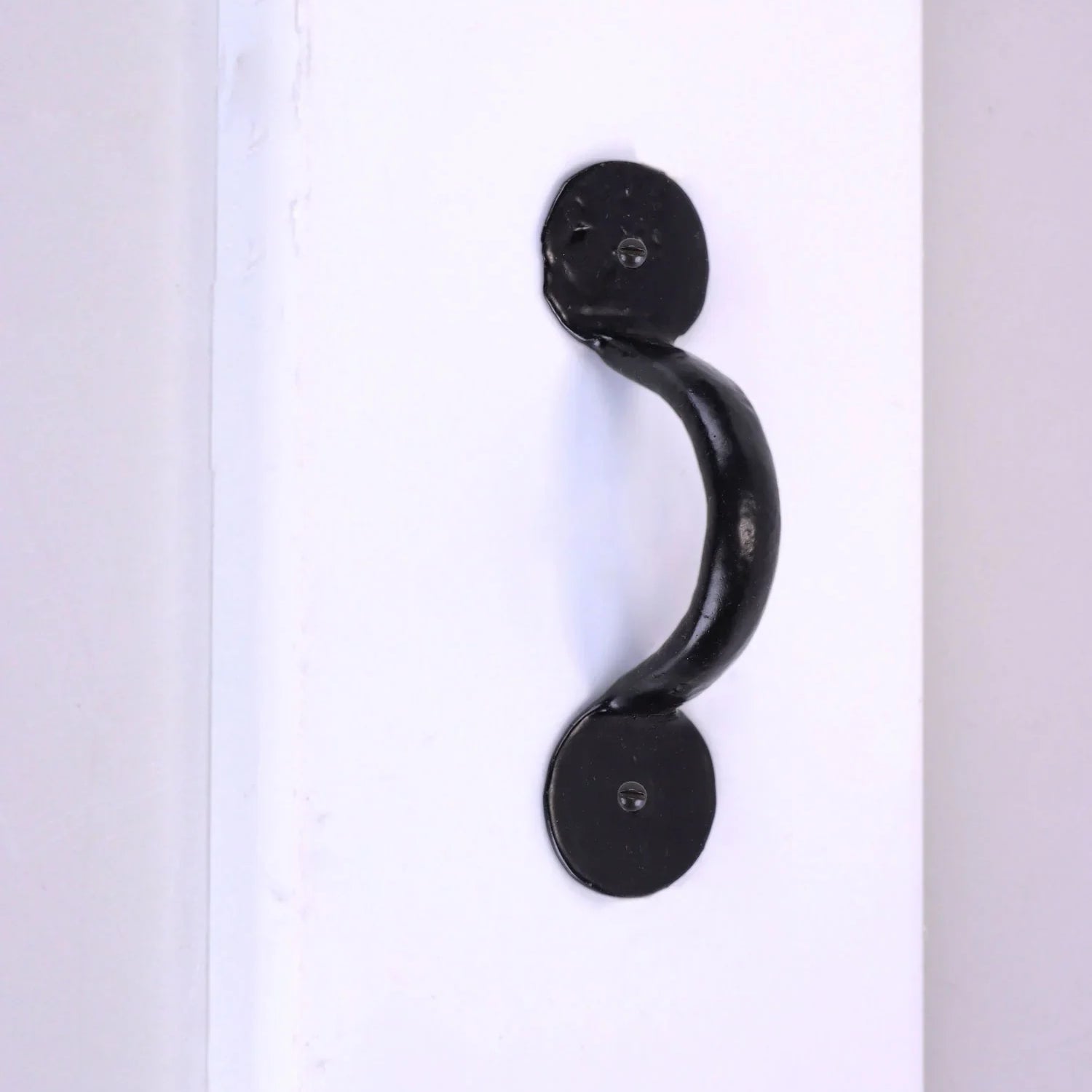 4", 6" or 8" Hand Forged Coinbase Iron Pull Handle Traditional Black Finish