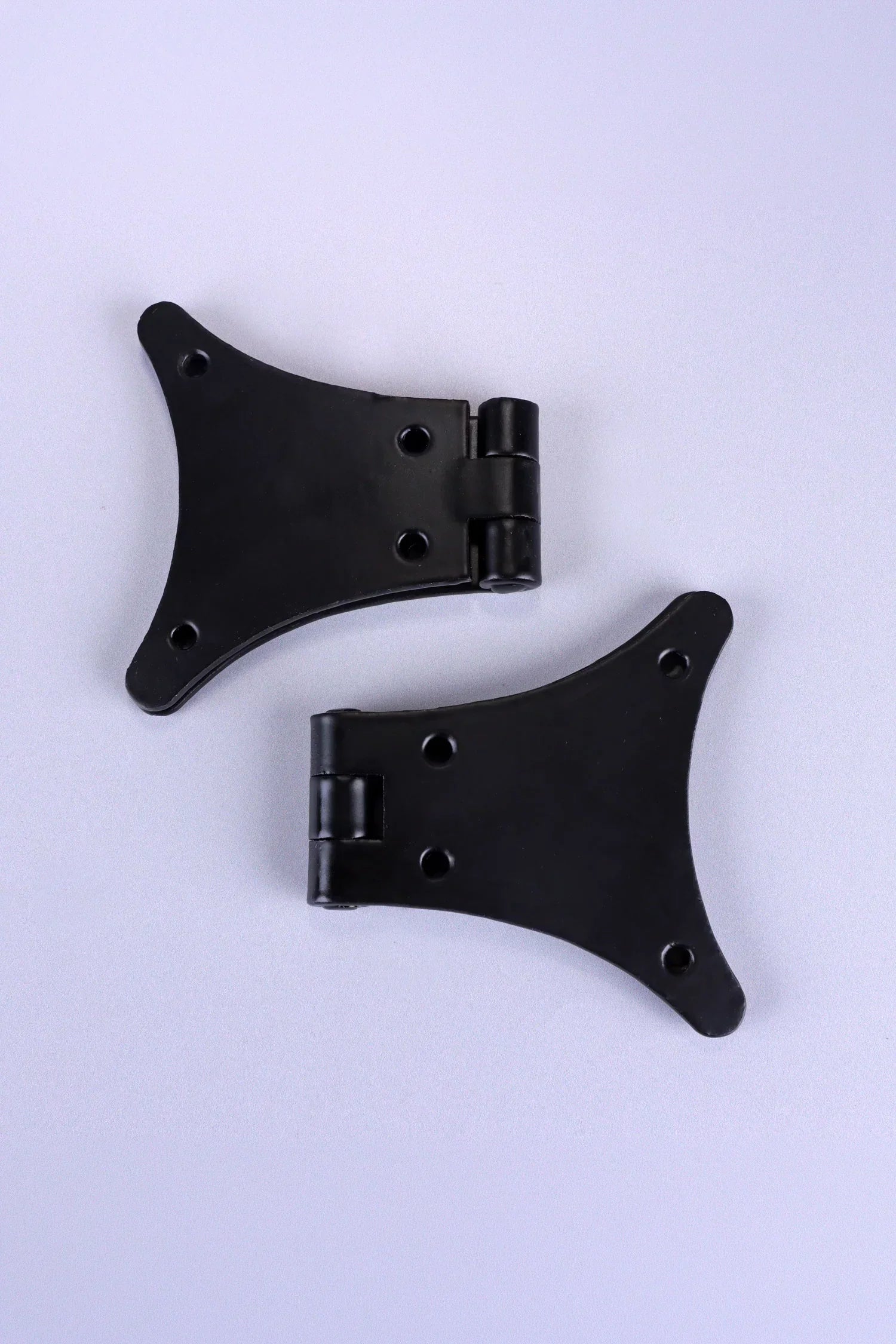 Pair of Hand-Forged Iron Butterfly Hinges, Black — lifestyle view, G Decor