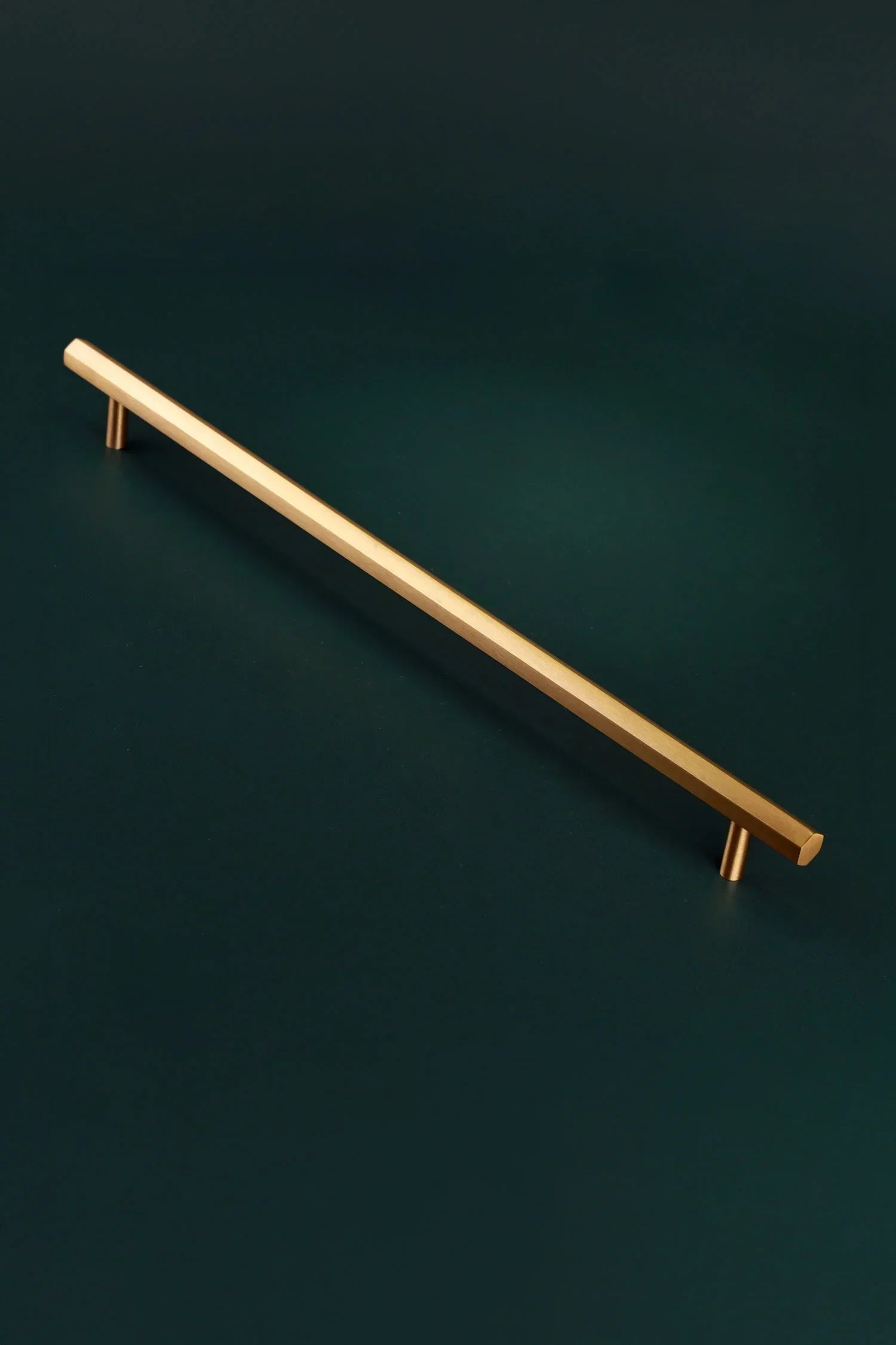 Belgravia Hexagonal Brass Bar Pull Handle in Satin Brass — view 10, G Decor