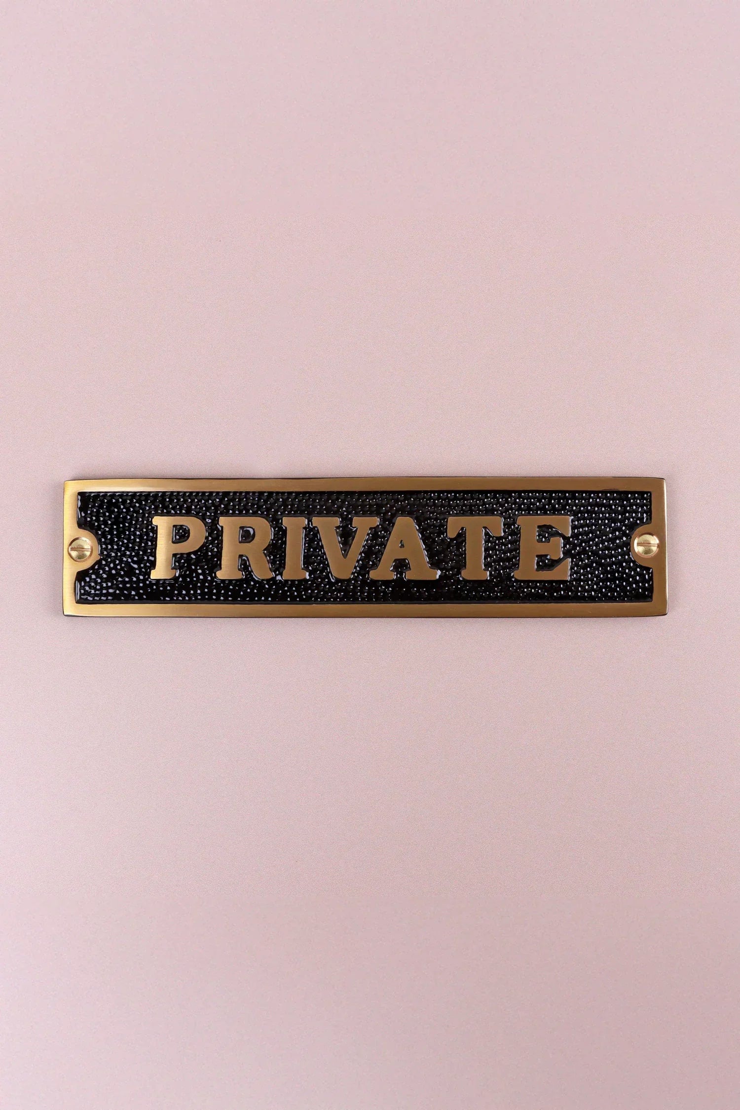 British Pub Black and Brass Raised-Letter Door Sign — view 7, G Decor