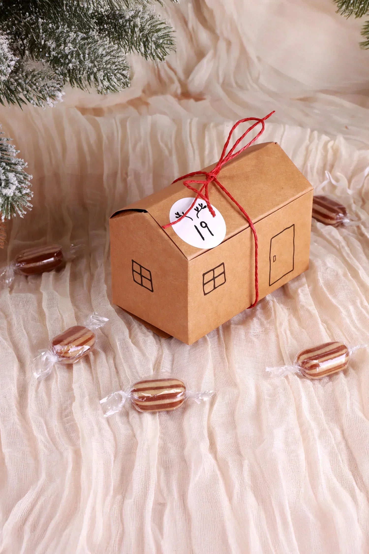 24 Eco Christmas Town Cottage Houses DIY Advent Calendar Gift Box Set — view 6, G Decor