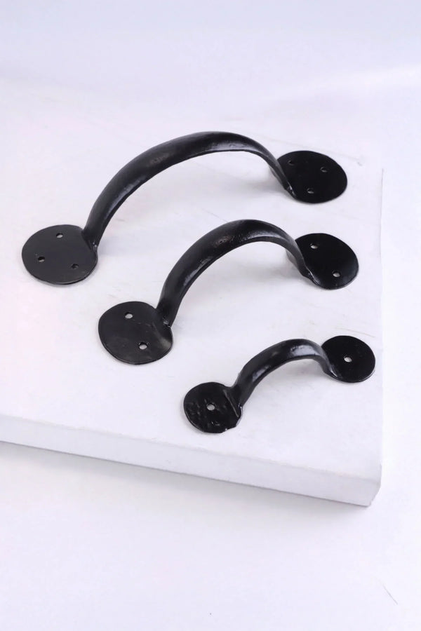 Coinbase Hand-Forged Iron Pull Handle in Black Finish