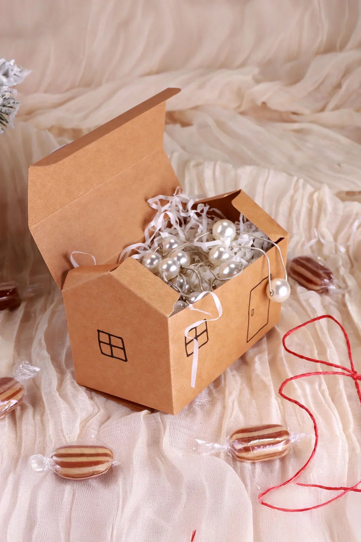 24 Eco Christmas Town Cottage Houses DIY Advent Calendar Gift Box Set — view 7, G Decor