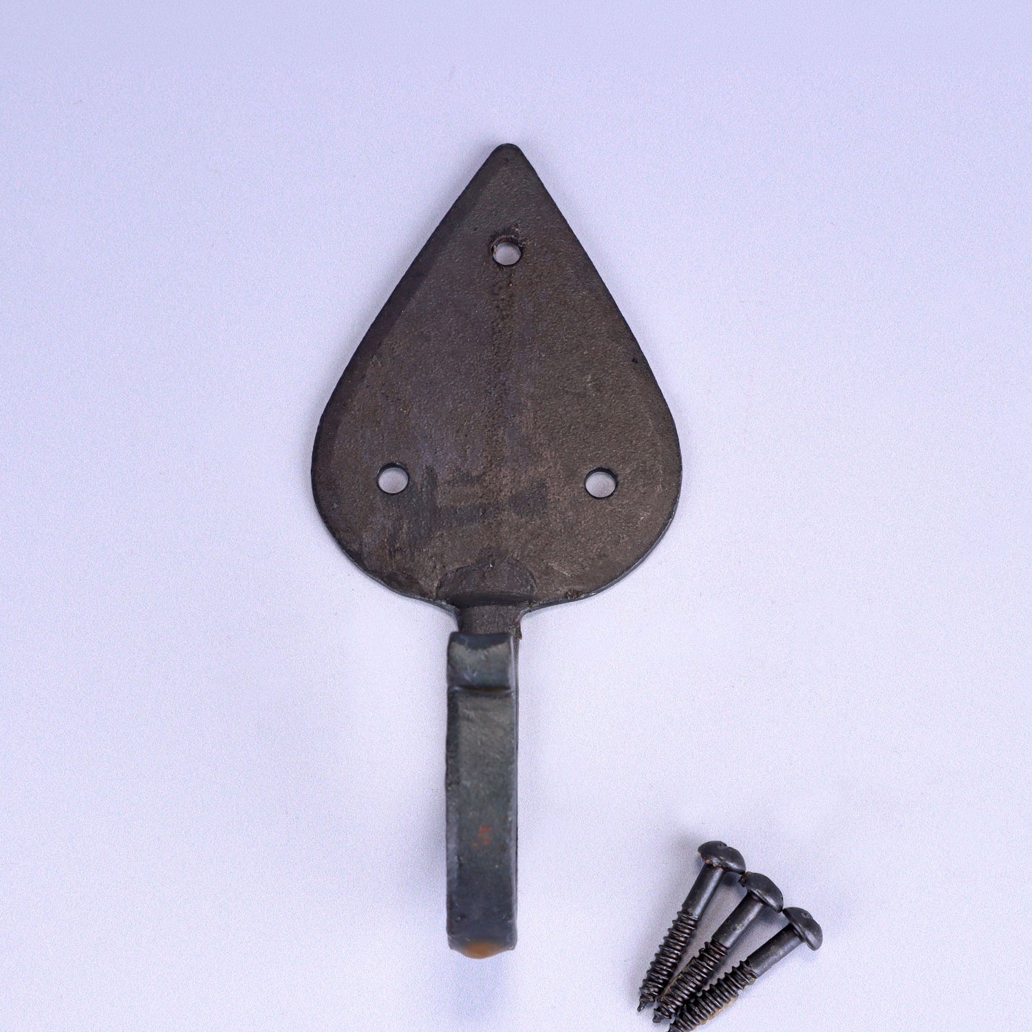 Traditional Teardrop Forged Wall Coat Hook Black, Beeswax or Pewter Finish