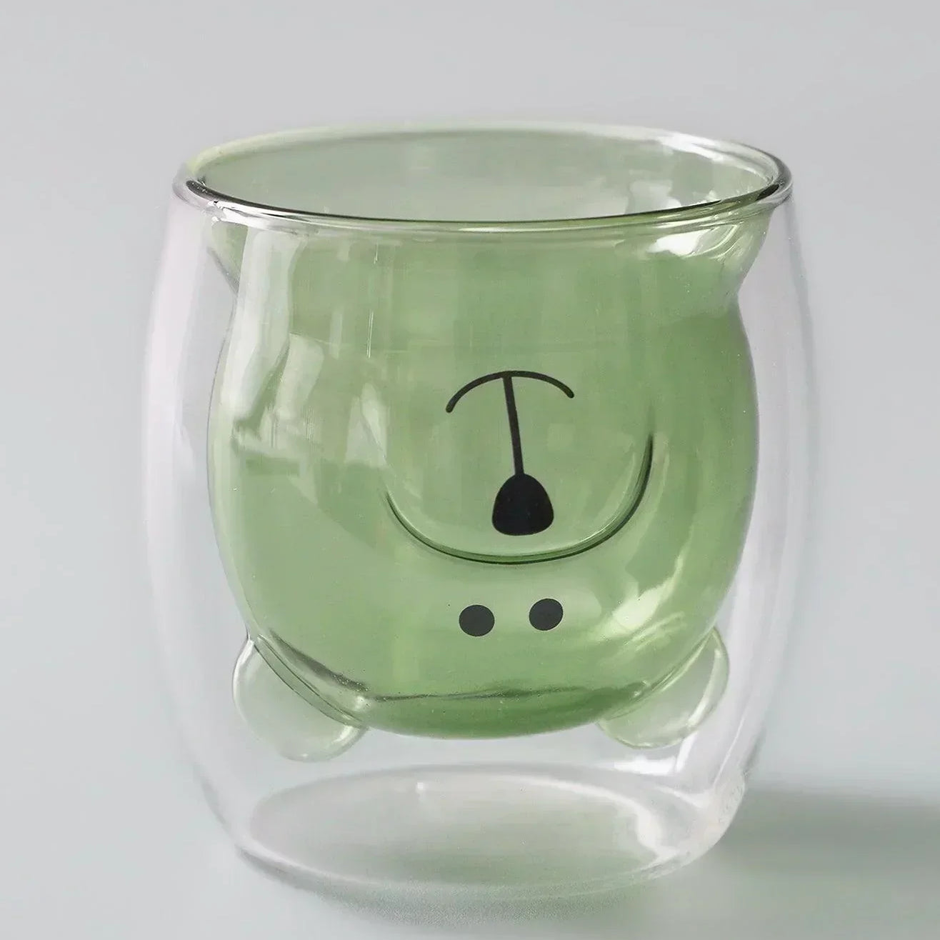 Adorable Teddy Bear Double-Walled Glass Cute & Insulated Drinkware - G Decor