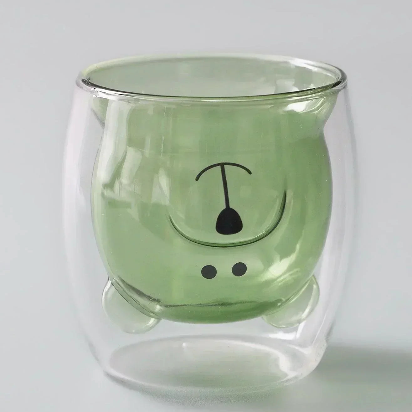 Adorable Teddy Bear Double-Walled Glass Cute & Insulated Drinkware - G Decor