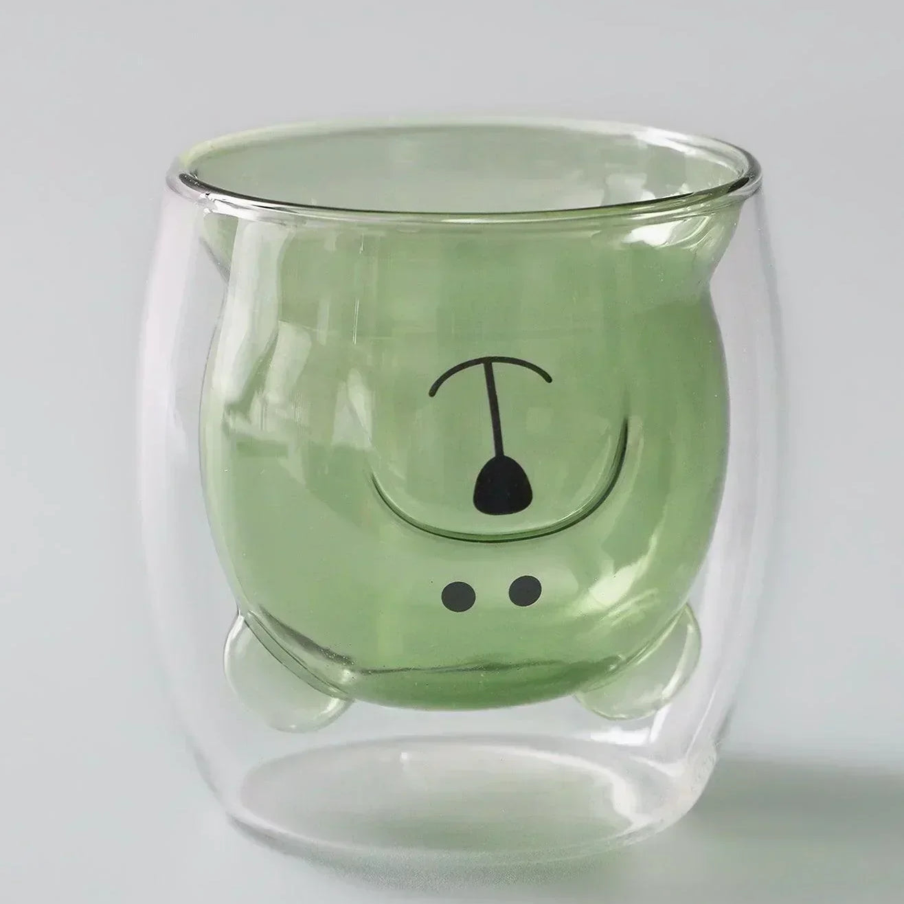 Adorable Teddy Bear Double-Walled Glass Cute & Insulated Drinkware - G Decor