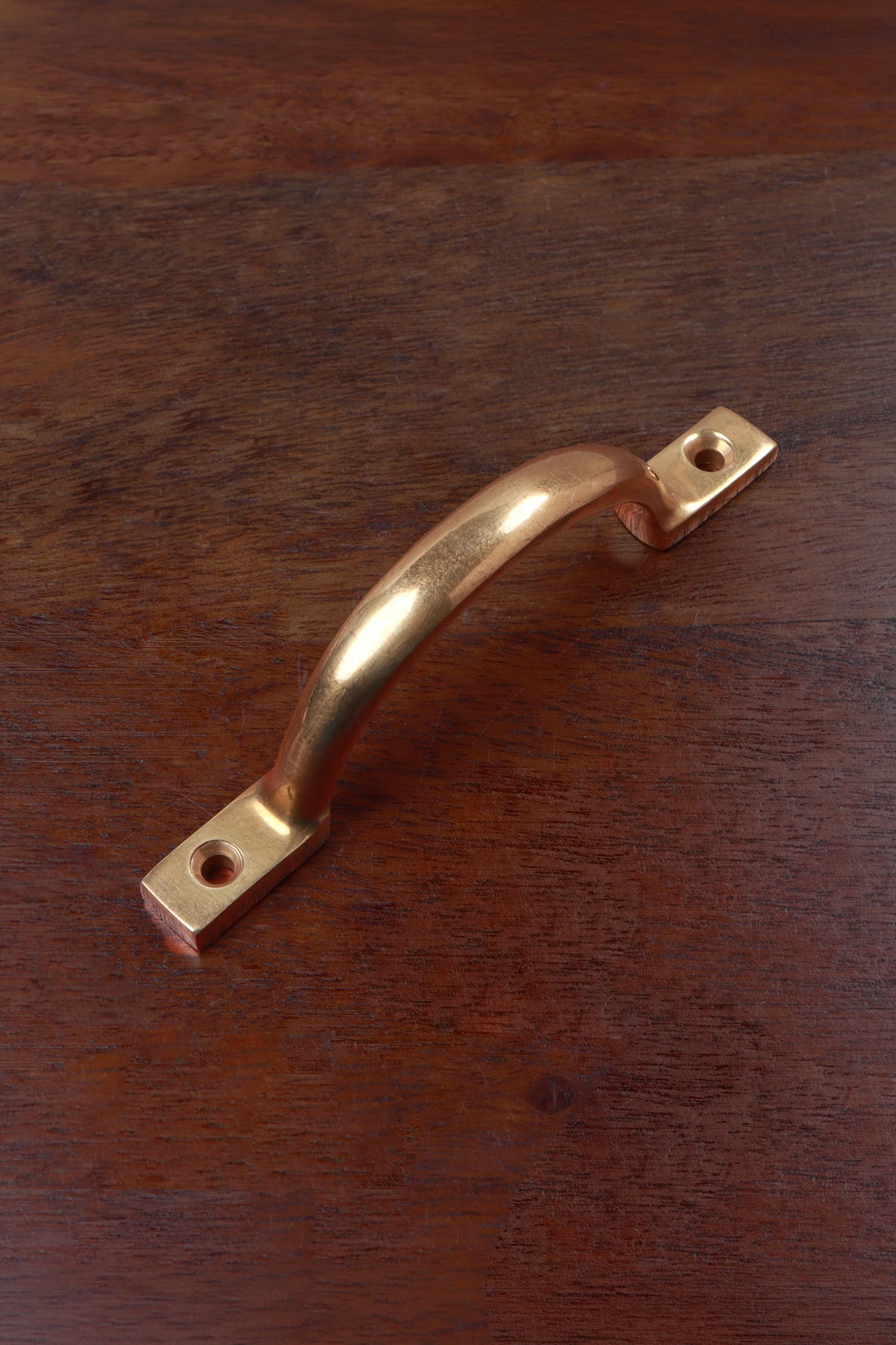 Aged brass D handle, 4 inch