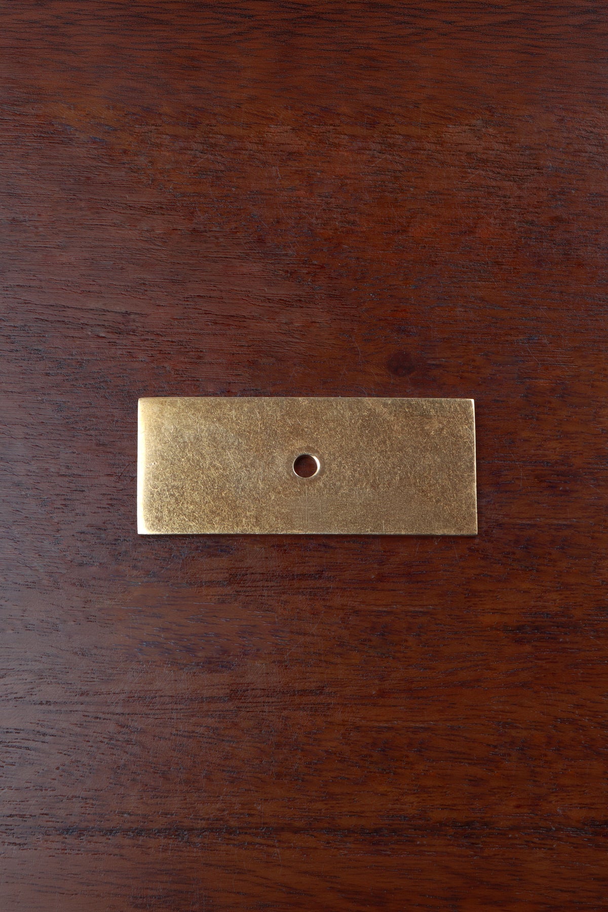 Rectangle aged brass backplate, 60 by 25mm