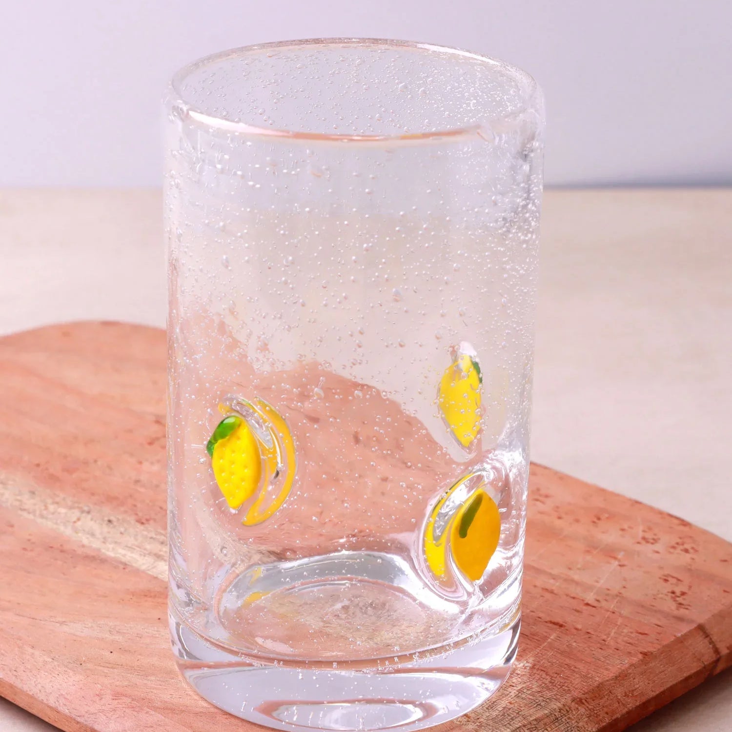 Berry & Bow Bubble Glasses Handcrafted & Handmade Bubble-Textured Fruit & Ribbon Bow Drinkware - G Decor