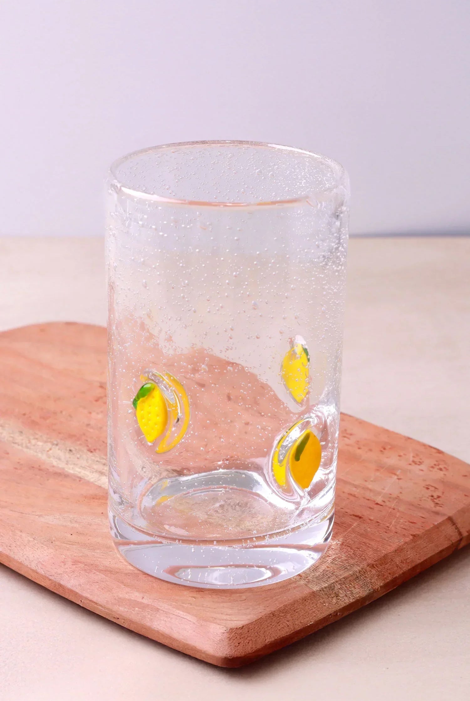 Berry & Bow Bubble Glasses Handcrafted & Handmade Bubble-Textured Fruit & Ribbon Bow Drinkware - G Decor