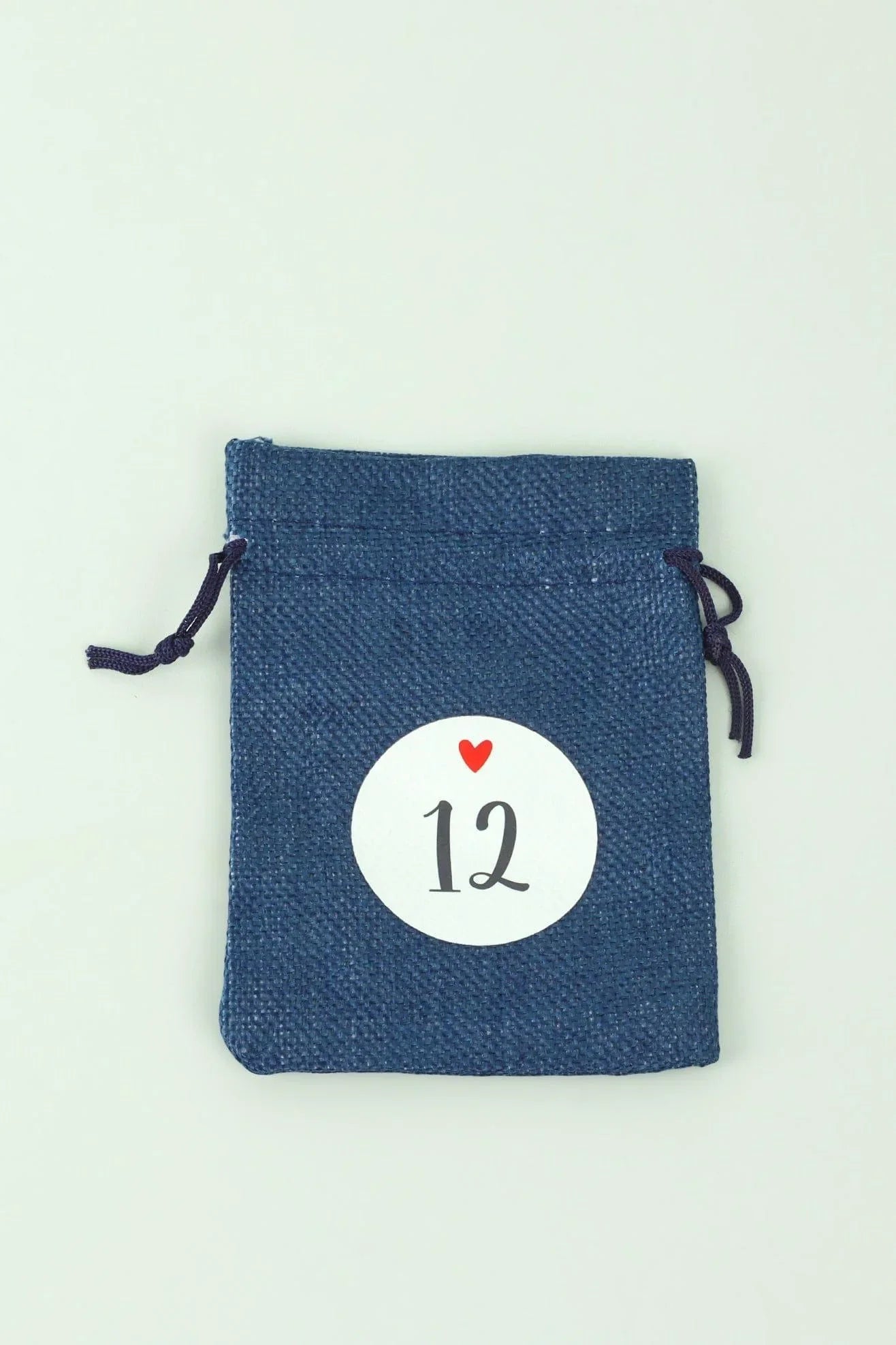 Blue and Grey Cloth Reusable Advent Calendar Bags — view 7, G Decor