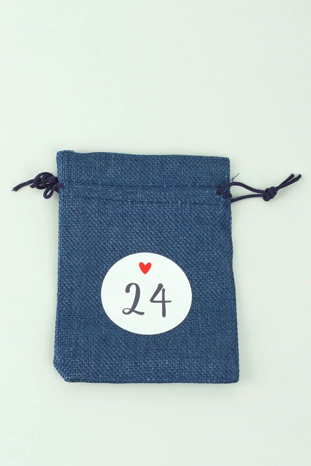 Blue and Grey Cloth Reusable Advent Calendar Bags — view 9, G Decor