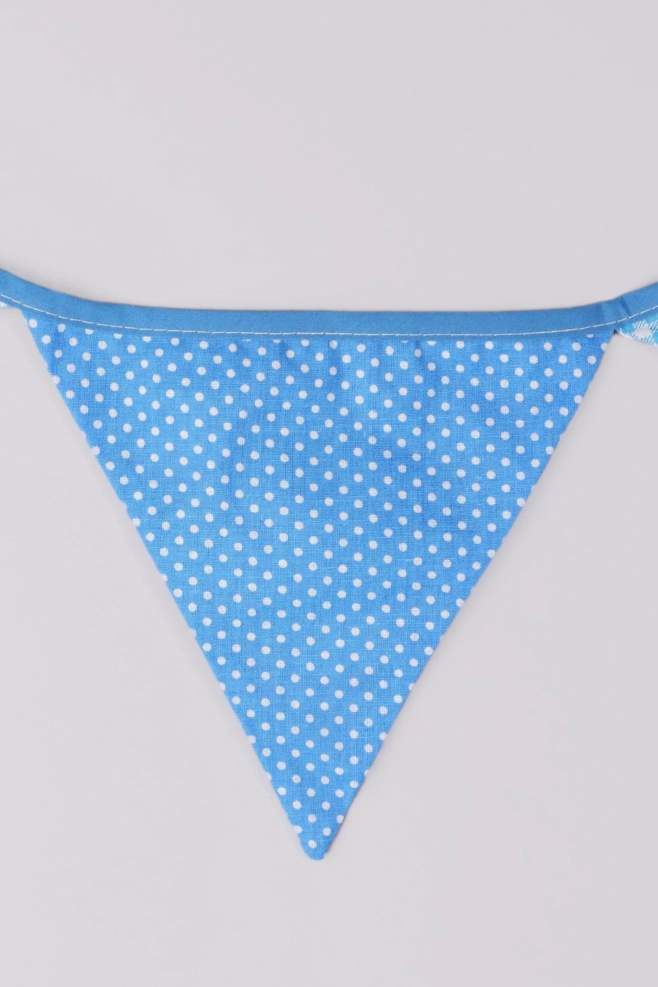 Blue and White Patterned Cloth Bunting — view 7, G Decor