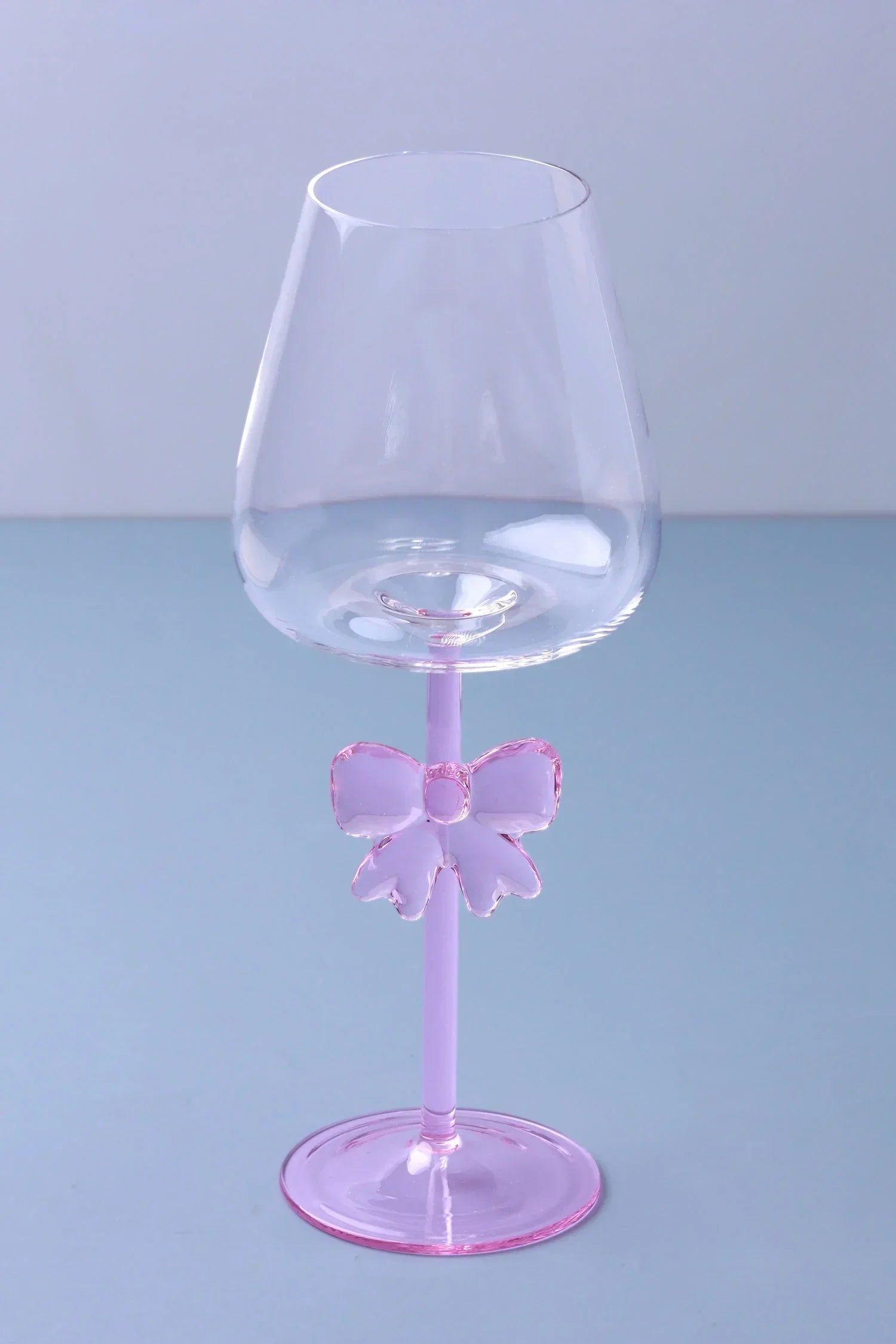 Blush Bow Pink Wine Glasses with Delicate Bow Stem Set of 4 — alternate view, G Decor