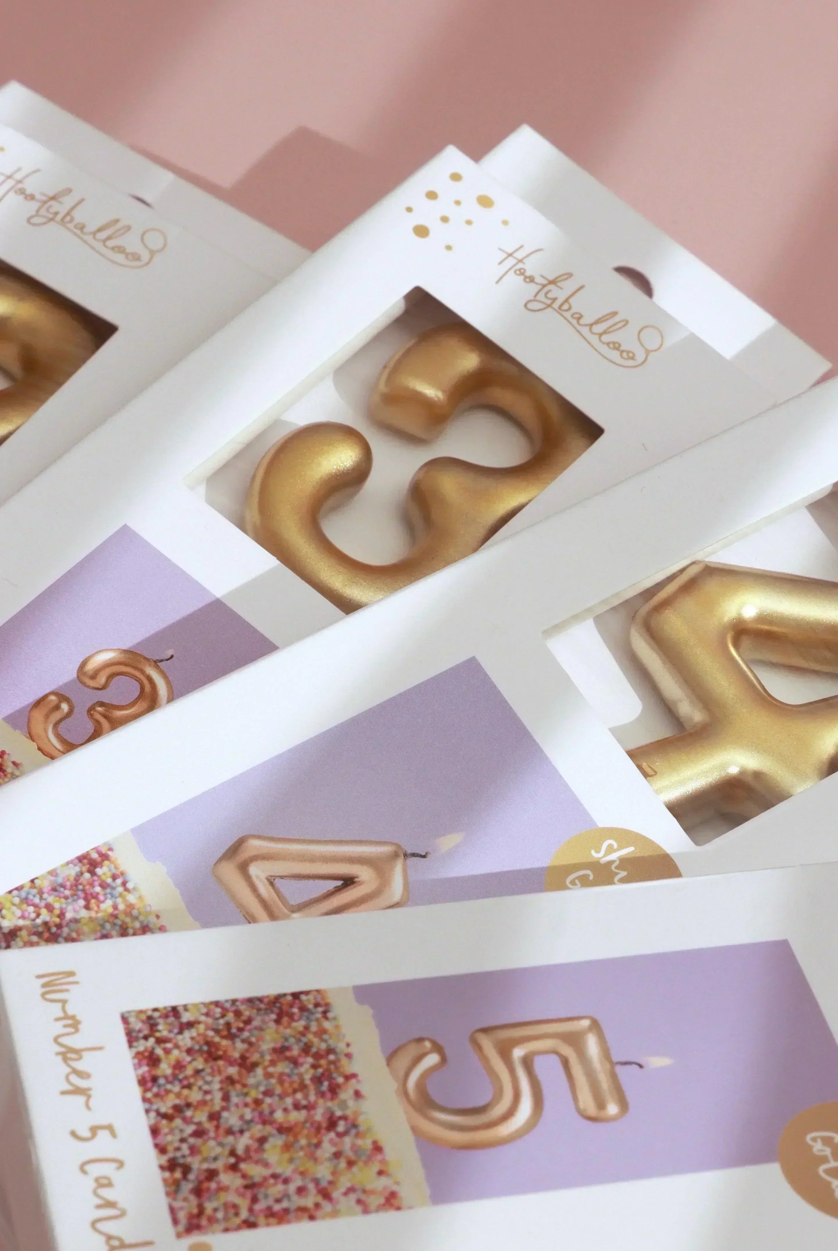 Brass Gold Number Birthday Candles Metallic Cake Topper from 0 to 9 - G Decor