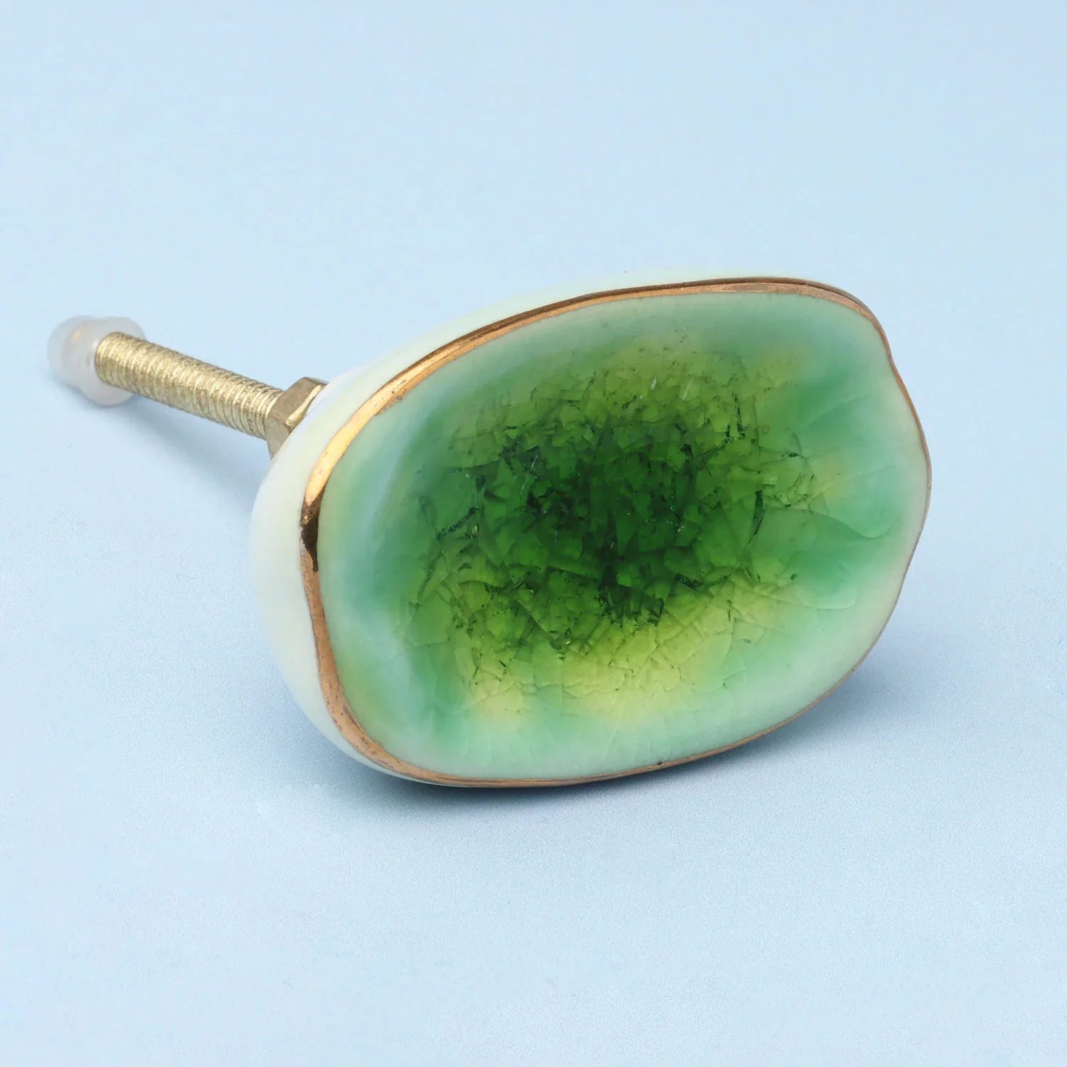 Capri Handmade & Handpainted Ceramic Door Knobs Cupboard Drawer Pull Door Handles - G Decor