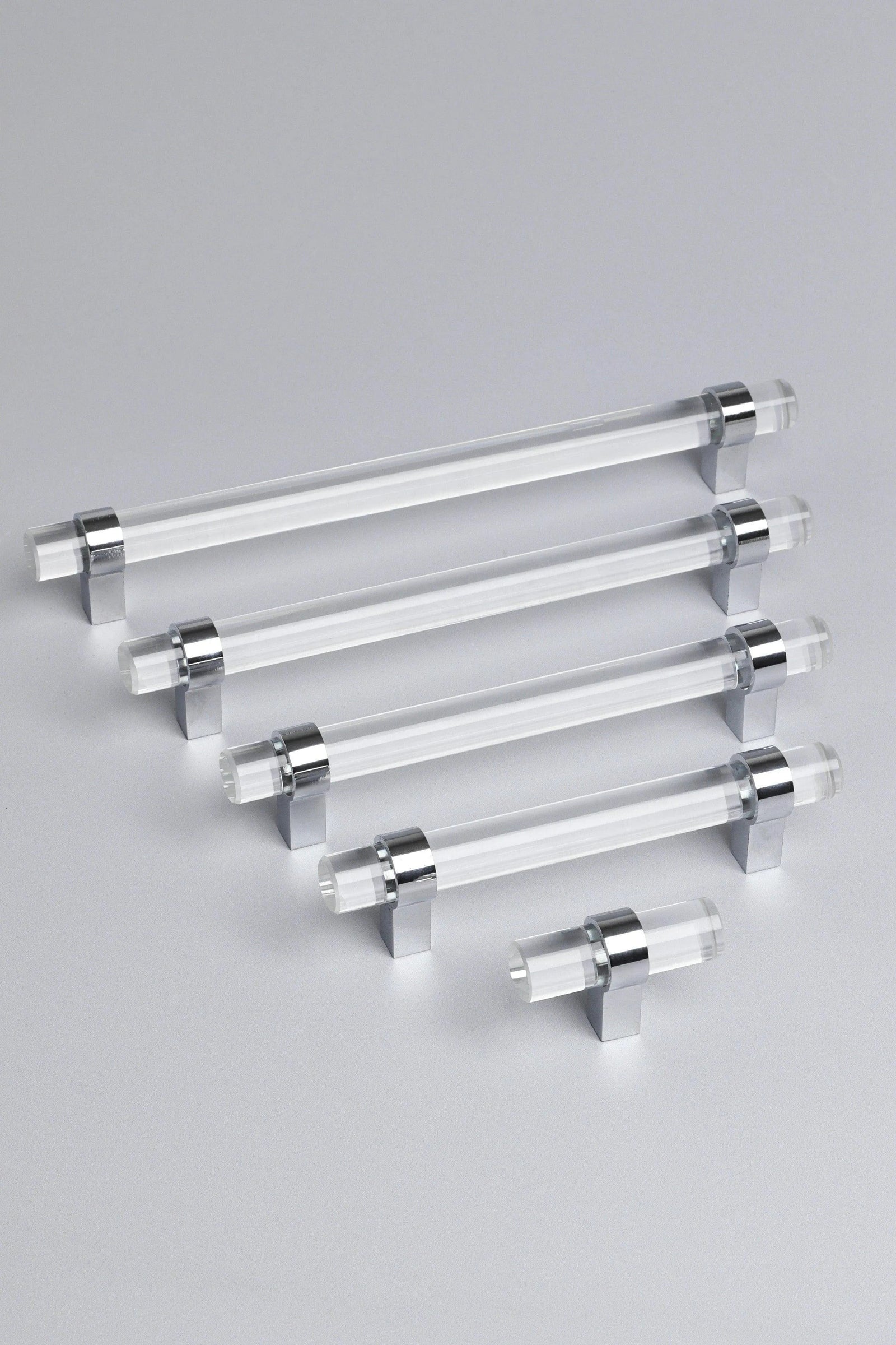 Prisme clear glass cabinet pull multipack