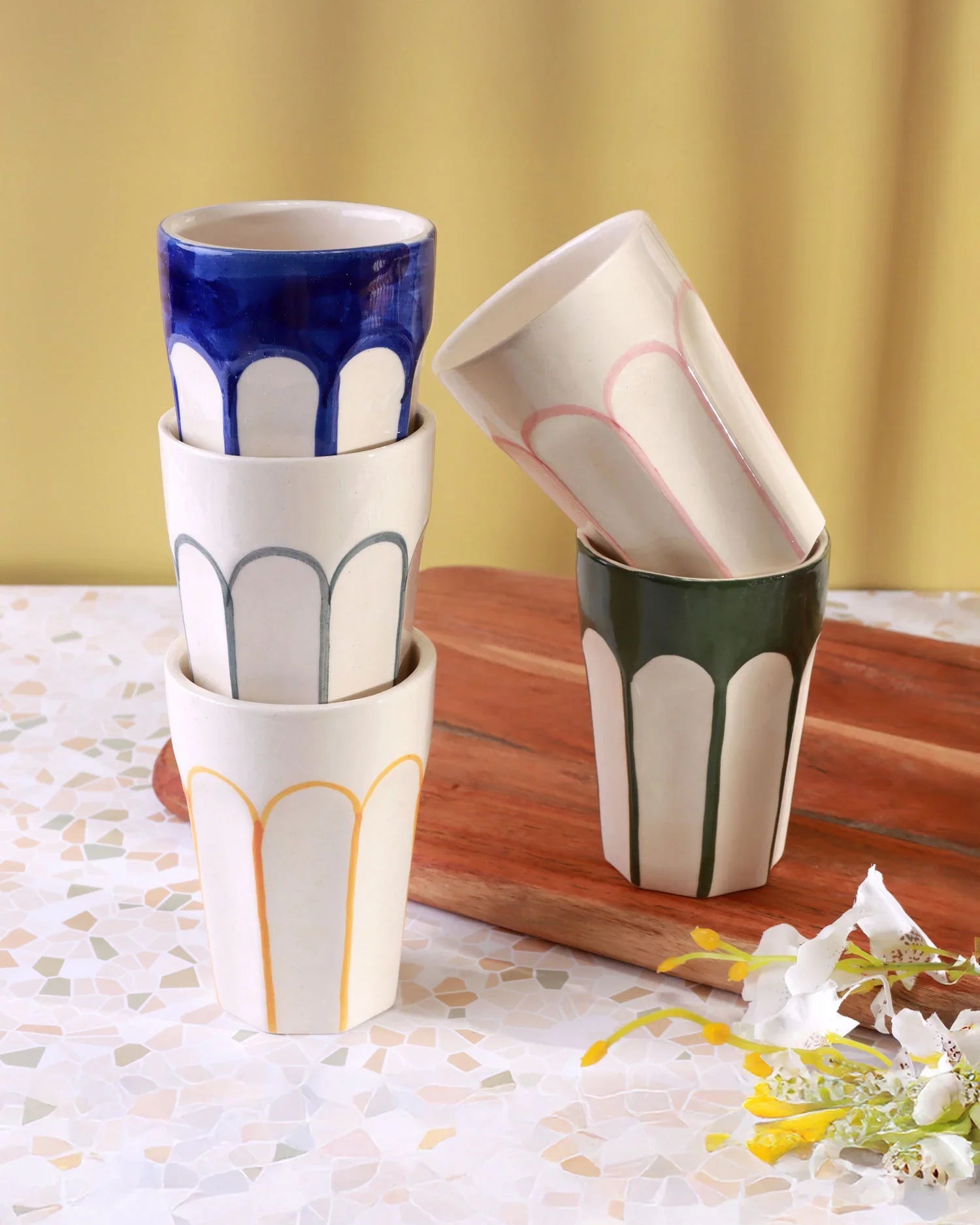 Colour Arches Handmade & Hand-Painted Ceramic Tumblers, Cups & Mugs - G Decor